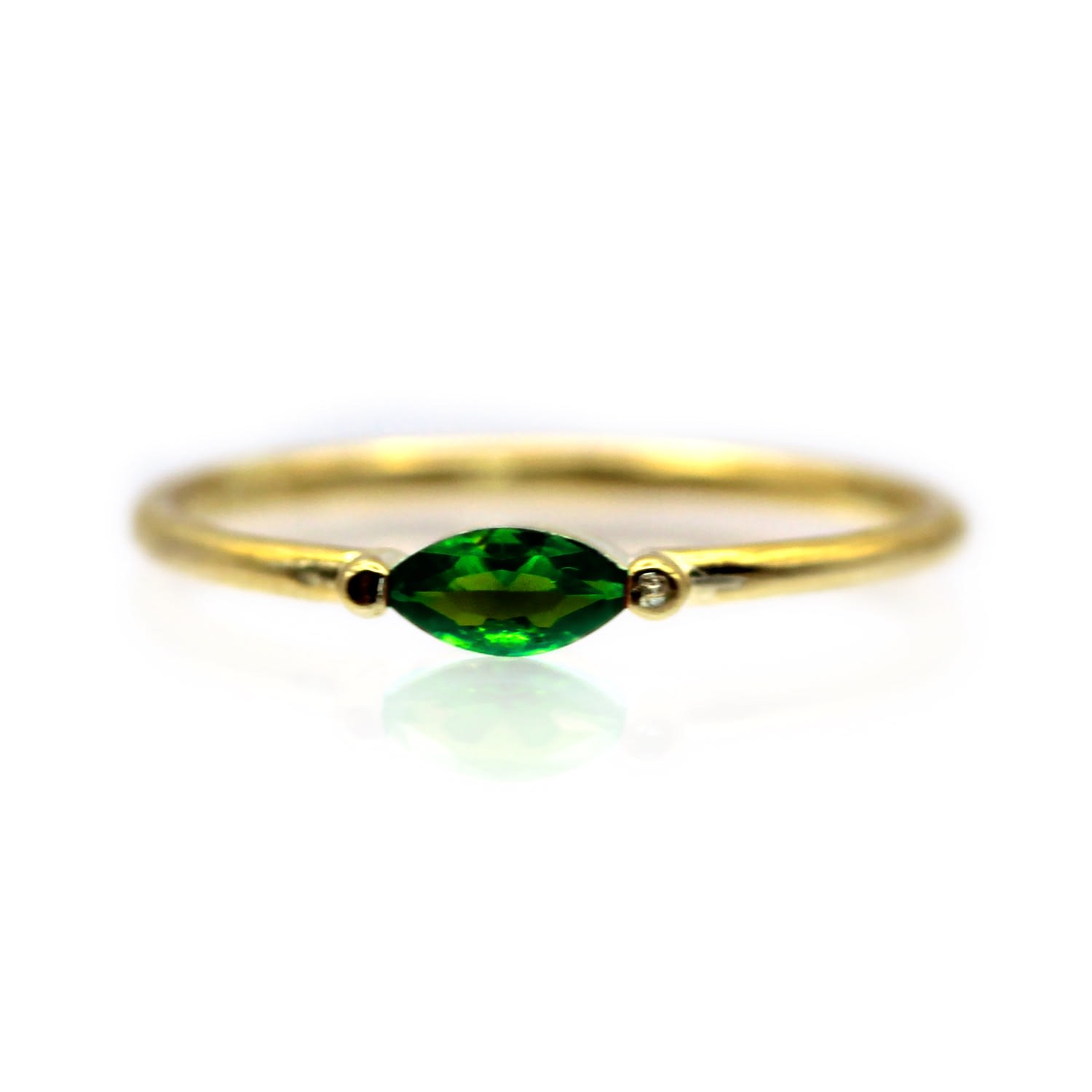 Women’s Emerald Marquis Cut Yellow Gold Ring Vicstonenyc Fine Jewelry