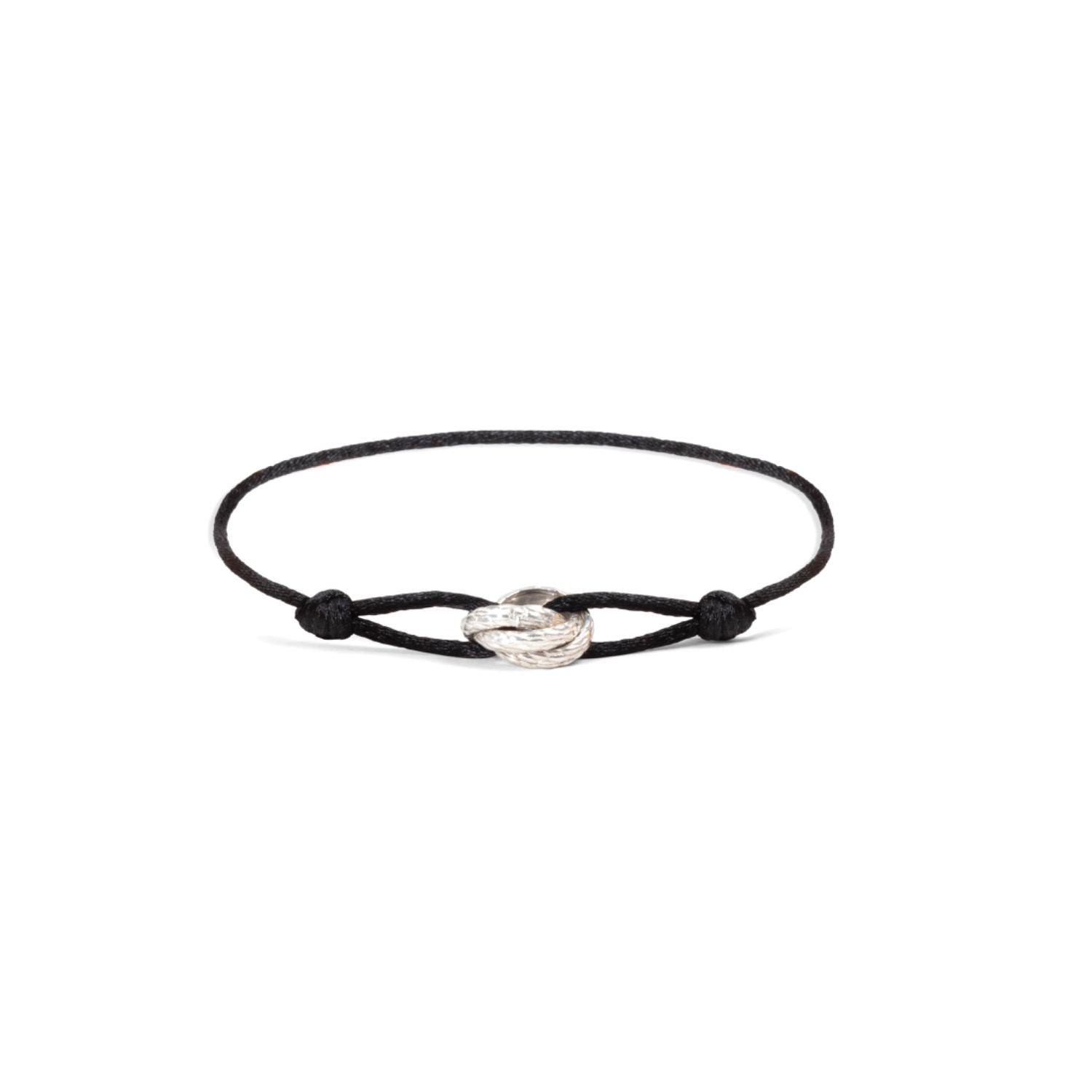 Women’s Black / Silver Trinity Medusa Bracelet Black Cord Wild Sons