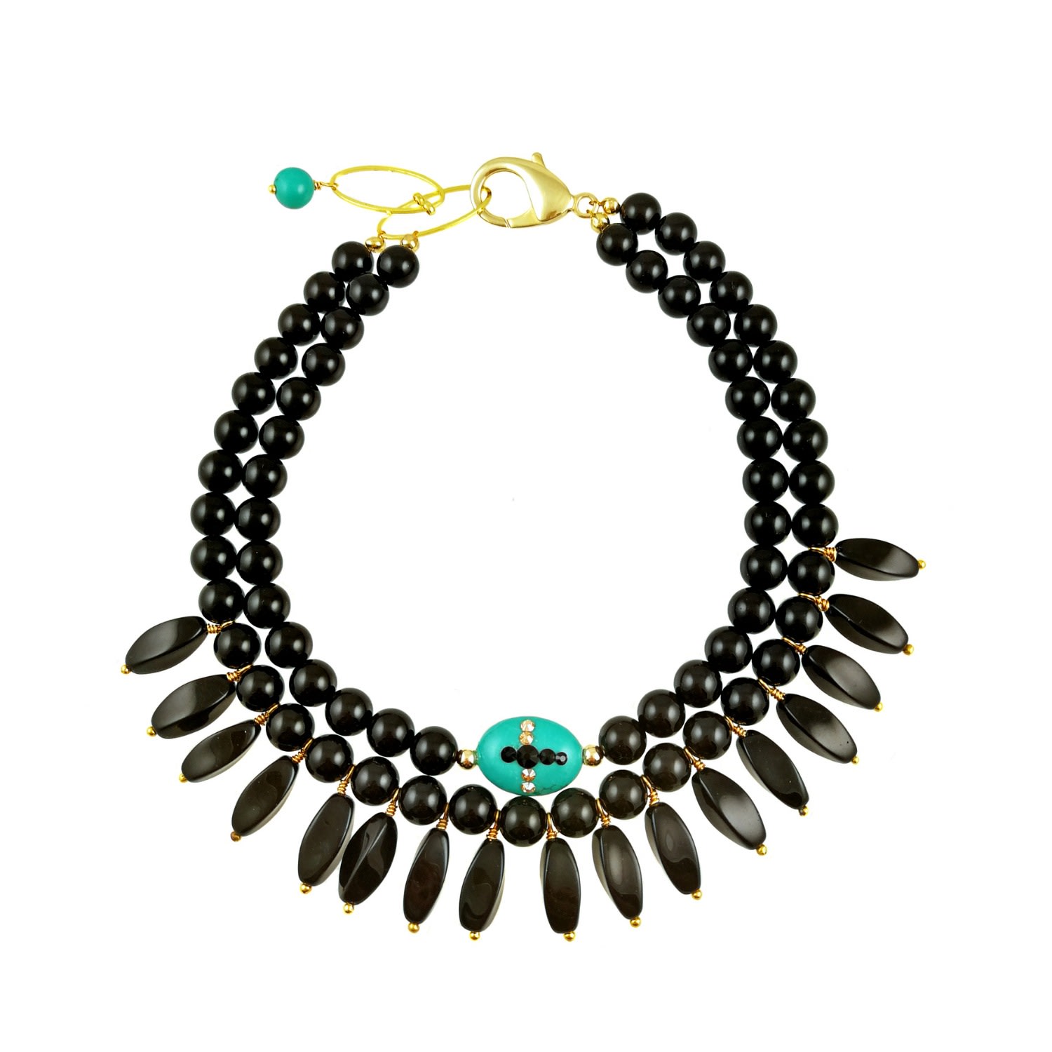 Women’s Anastasia Black Gemstone Statement Choker Maria Moyseos