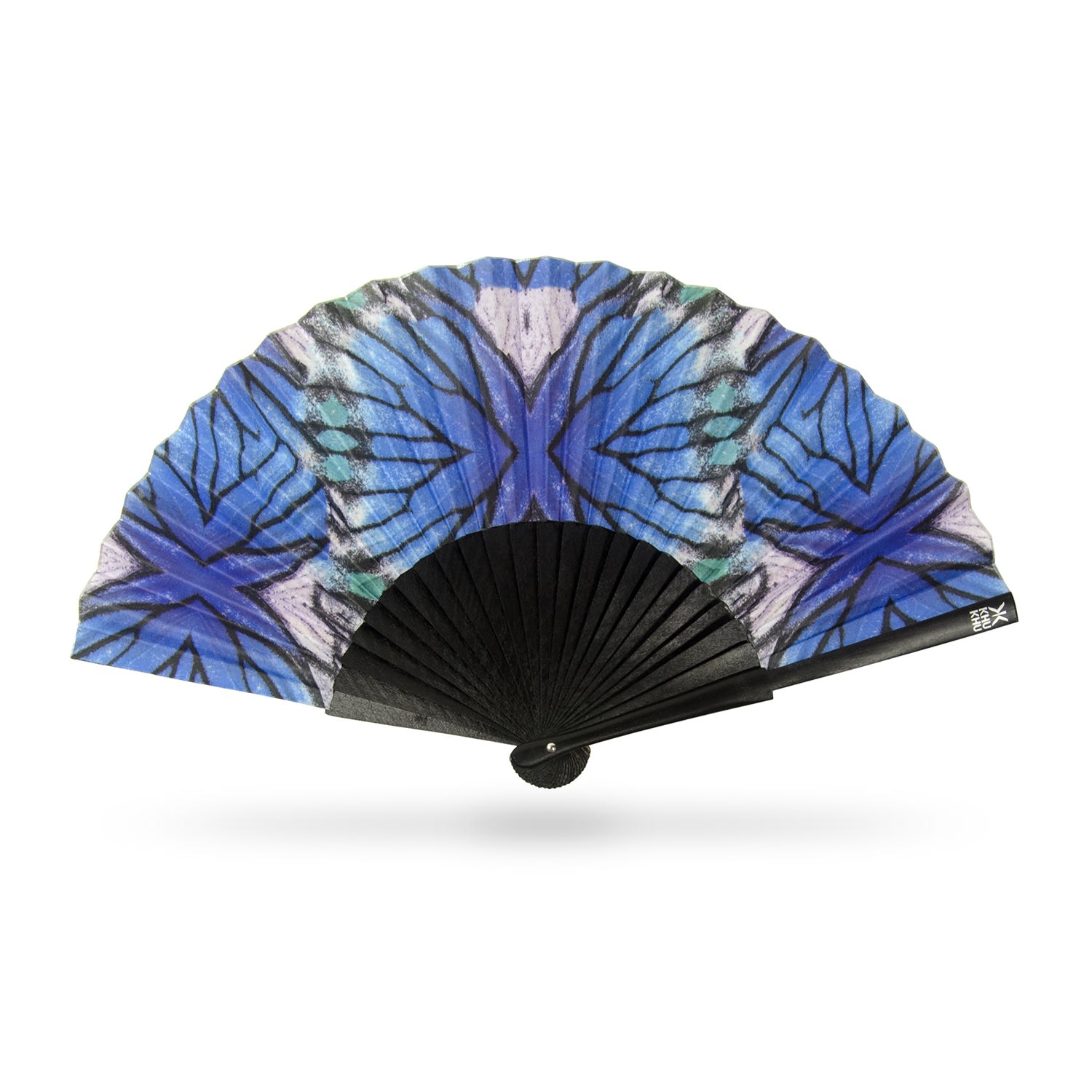 Black / Blue / Green Blue Lyca Hand-Fan Khu Khu