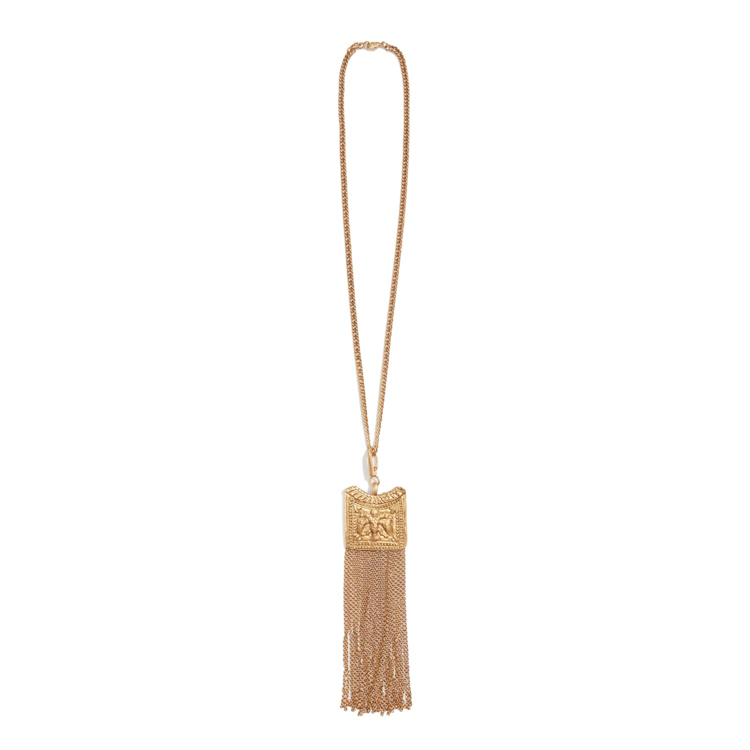 Women’s Gold Double Eagle Tassel Necklace Lovard