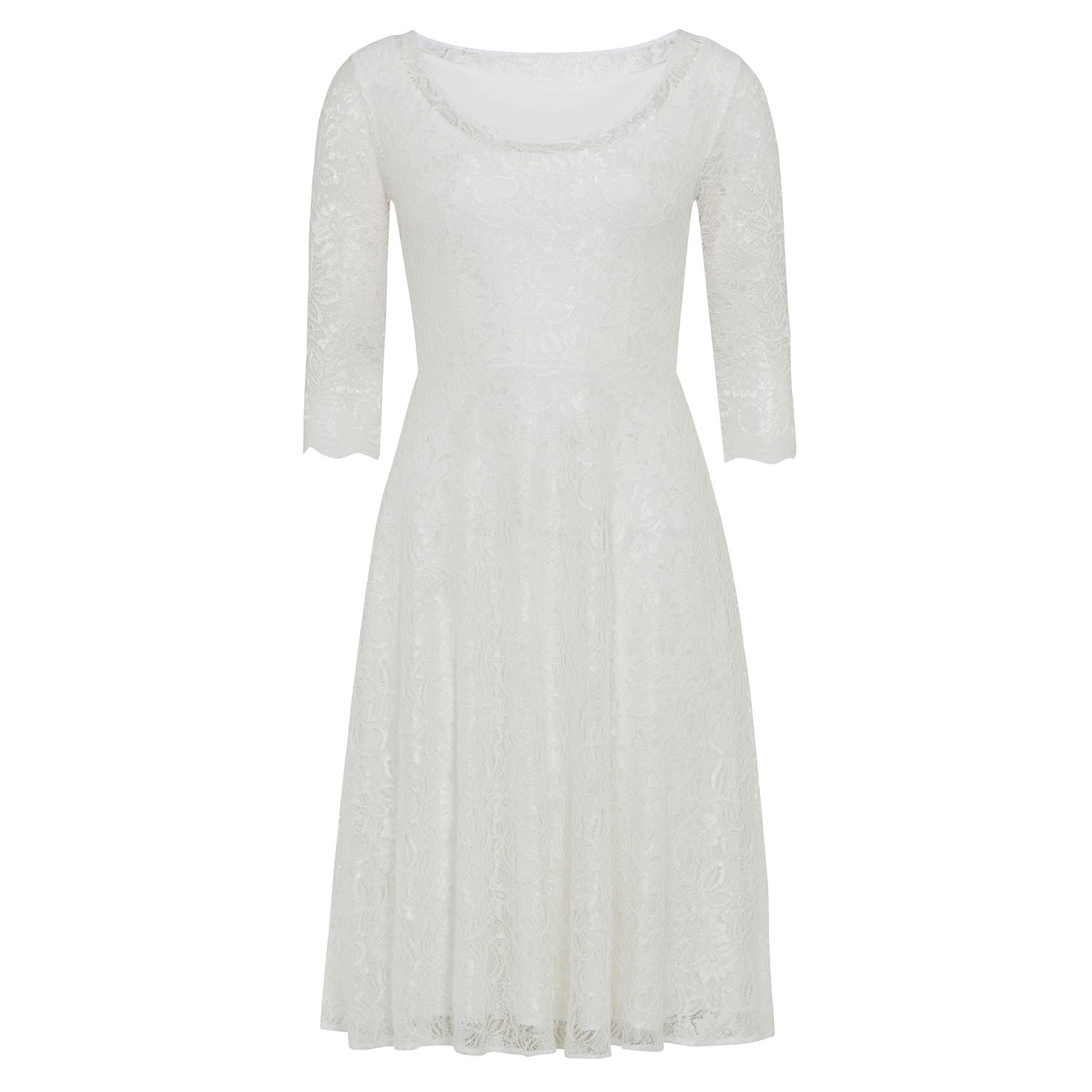 Women’s White Arabella Short Lace Wedding Dress In Ivory Xxs/Xs Alie Street London