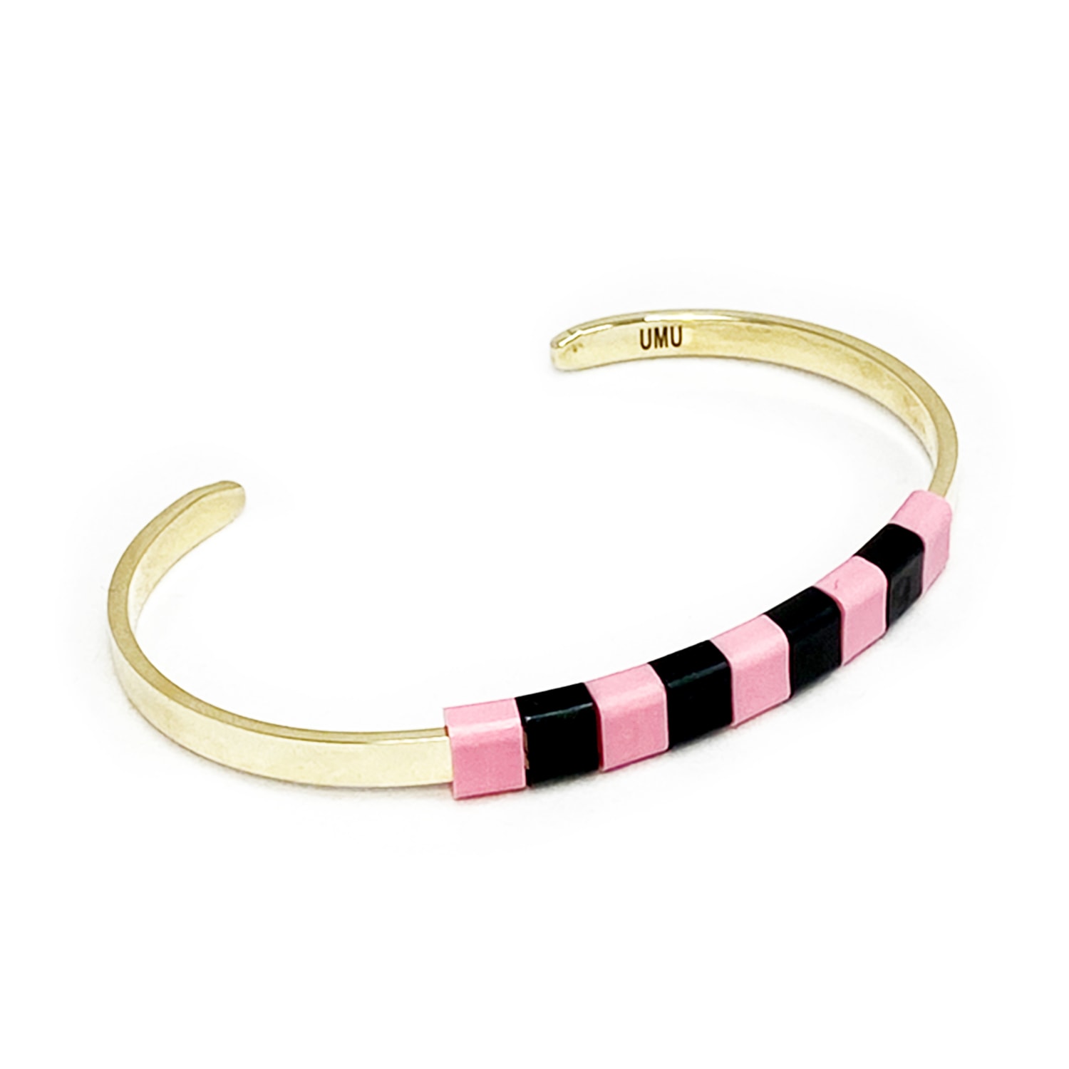 Women’s Pink / Purple / Black Baekke Brass Bracelet - Pink Panther