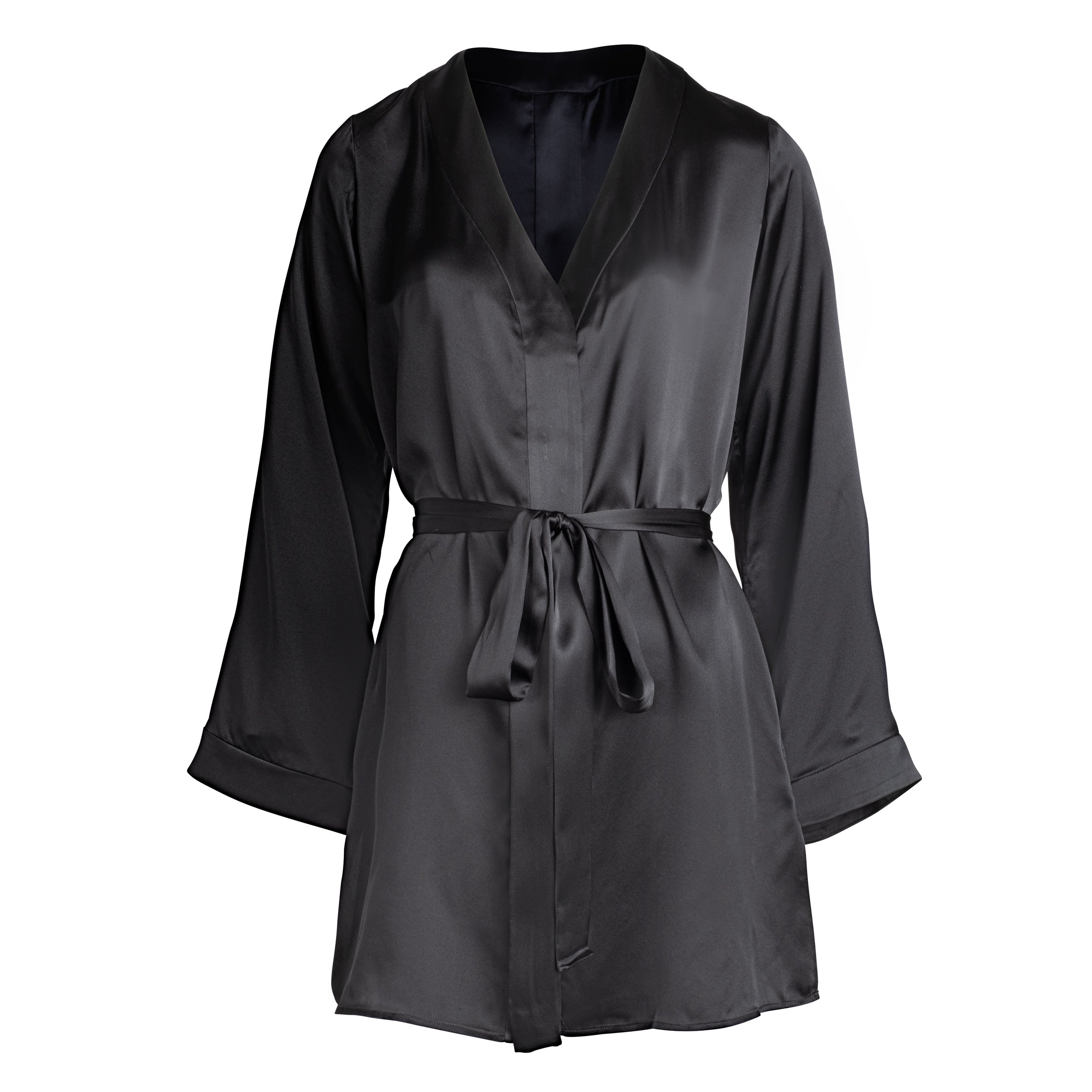 Women’s Black Silk Shirt Dress In Noire Medium Je MÃ©rite