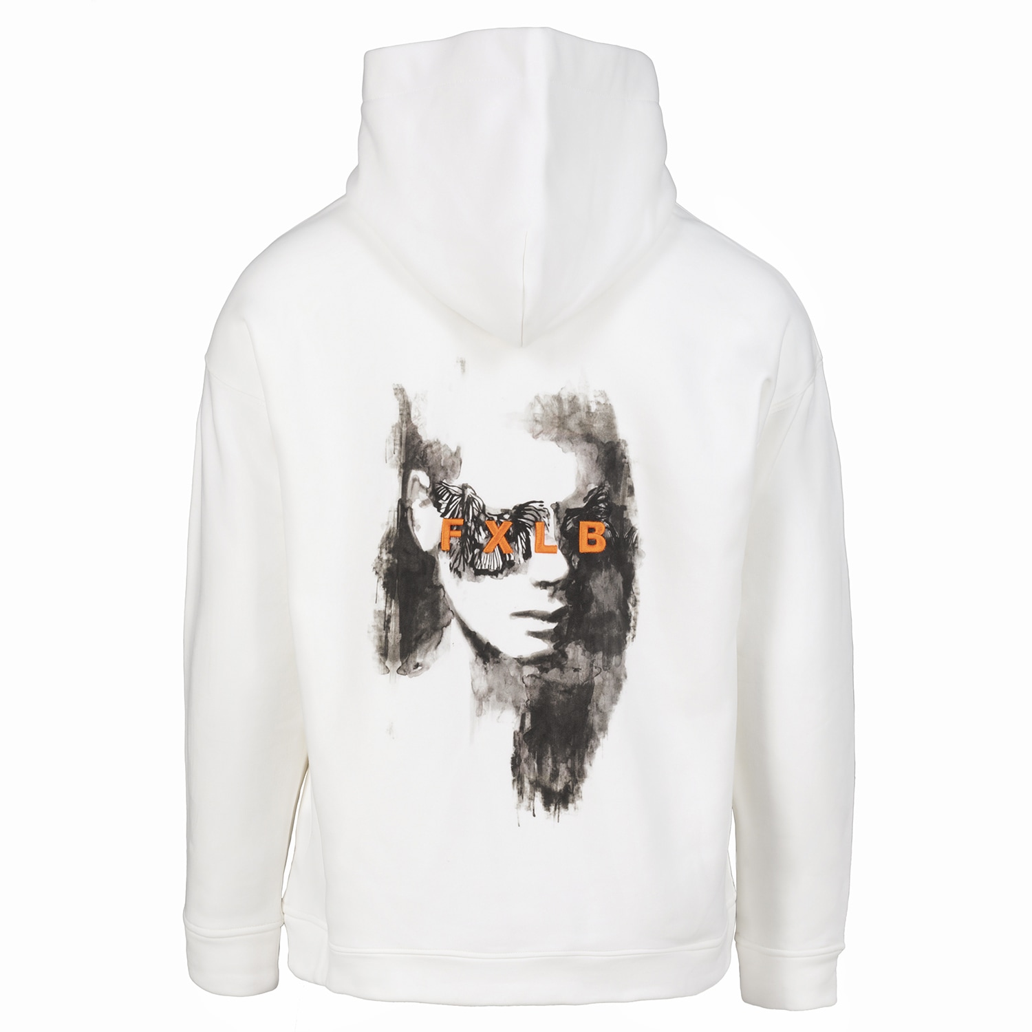 Women’s Unisex White Fleece Hoodie "Romantisizm" Small Foxylab New York