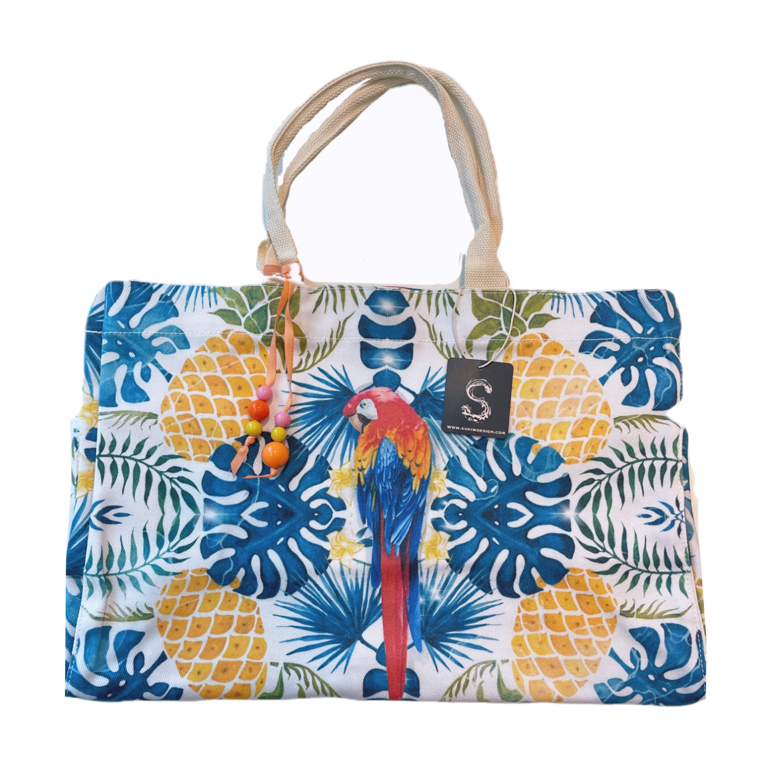 Men’s Tropical Oasis Tote Bag Beach Bag Suki Wang London