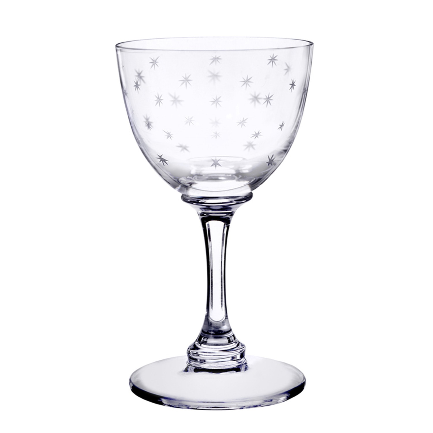 Six Hand-Engraved Crystal Liqueur Glasses With Star Design The Vintage List