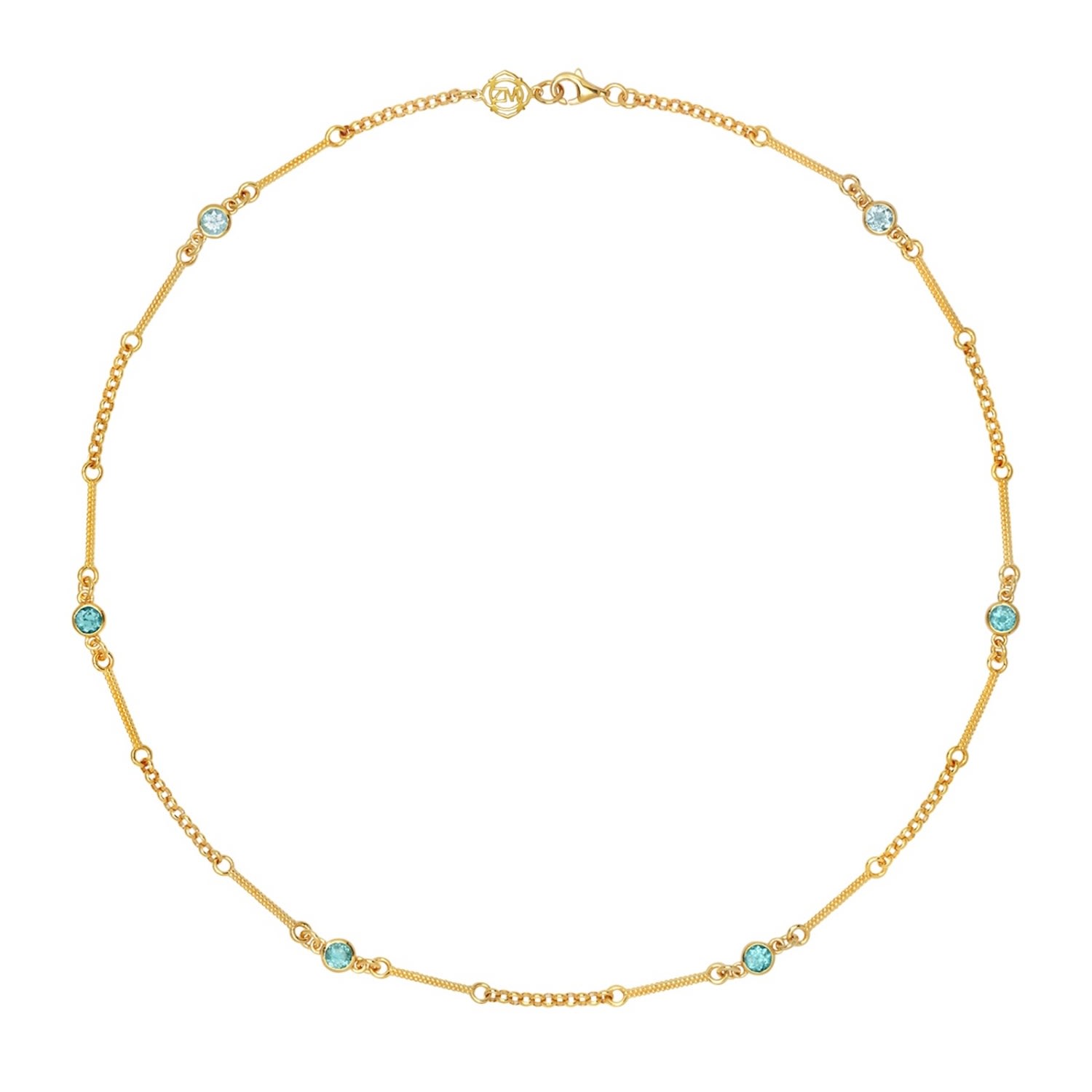 Women’s Blue / Gold Azalea Necklace Gold Blue Apatite Zoe and Morgan