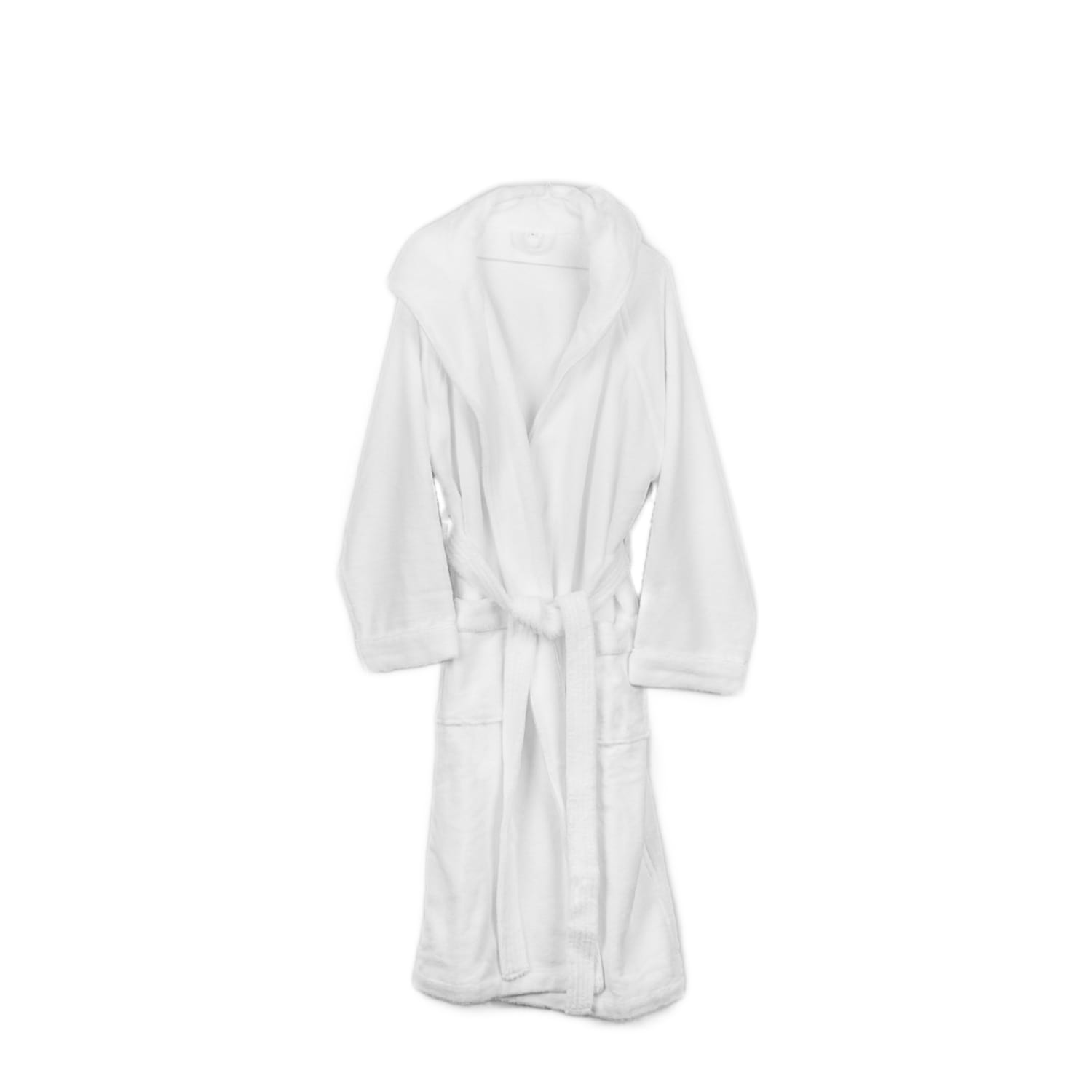 White Super-Soft Hooded Bath Robe Small Tielle Love Luxury by Tradelinens