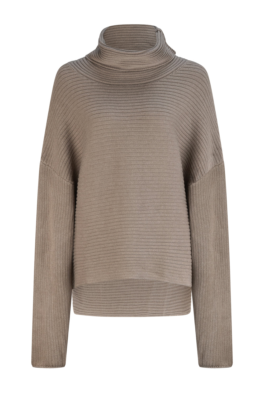 Women’s Neutrals Oak Rollneck Jumper - Pebble Extra Small Dref by D