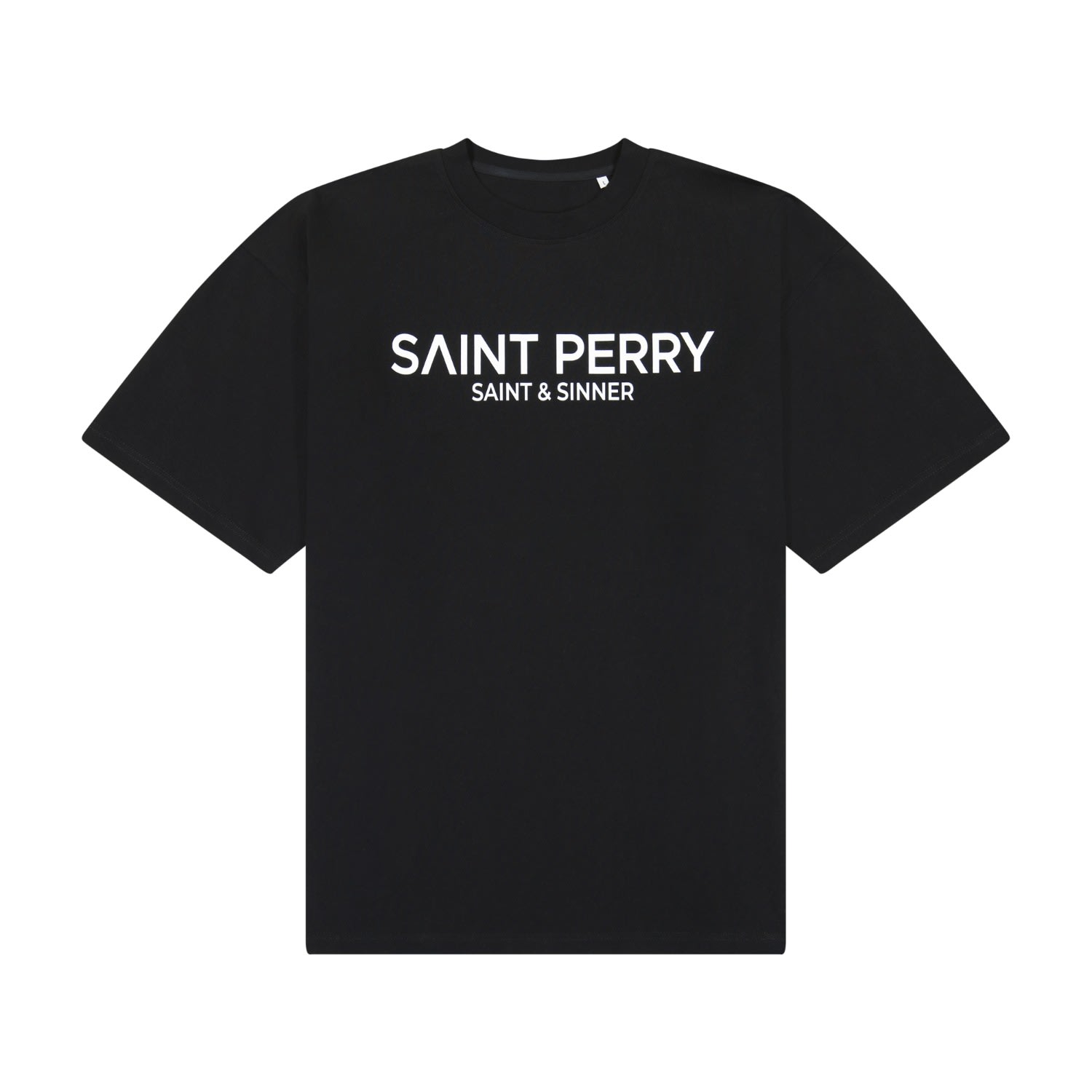 Men’s Oversized T-Shirt Black Ss Sp1 Large Saint Perry
