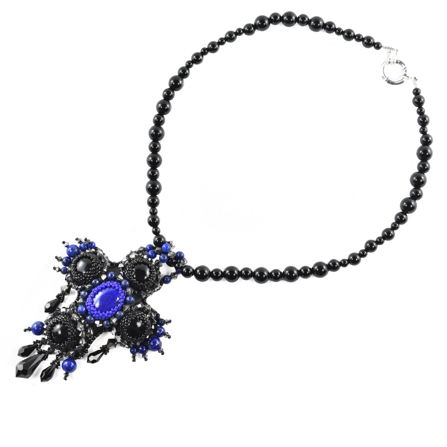 Women’s Black Divine Amulet Necklace In Blue Heaven Elevée Jewels