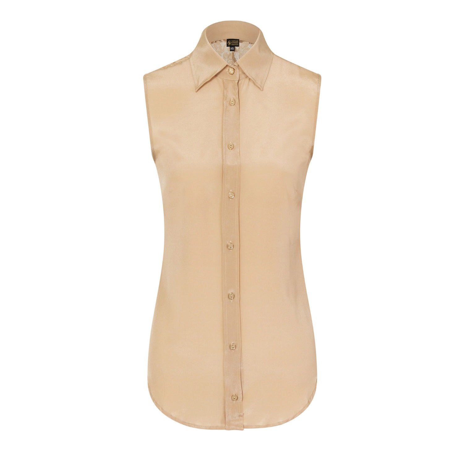 Women’s Neutrals Lace Back Top Beige Small Sophie Cameron Davies