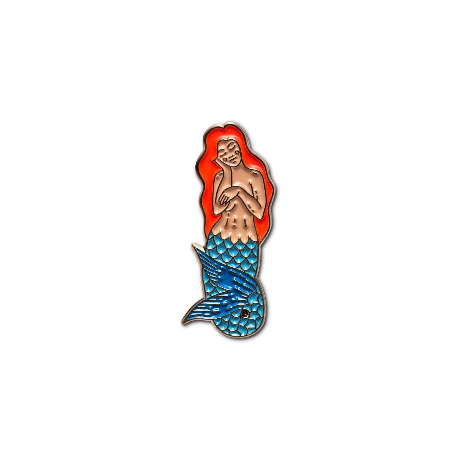 Women’s Blue Enamel Pin Mermaid Make Heads Turn
