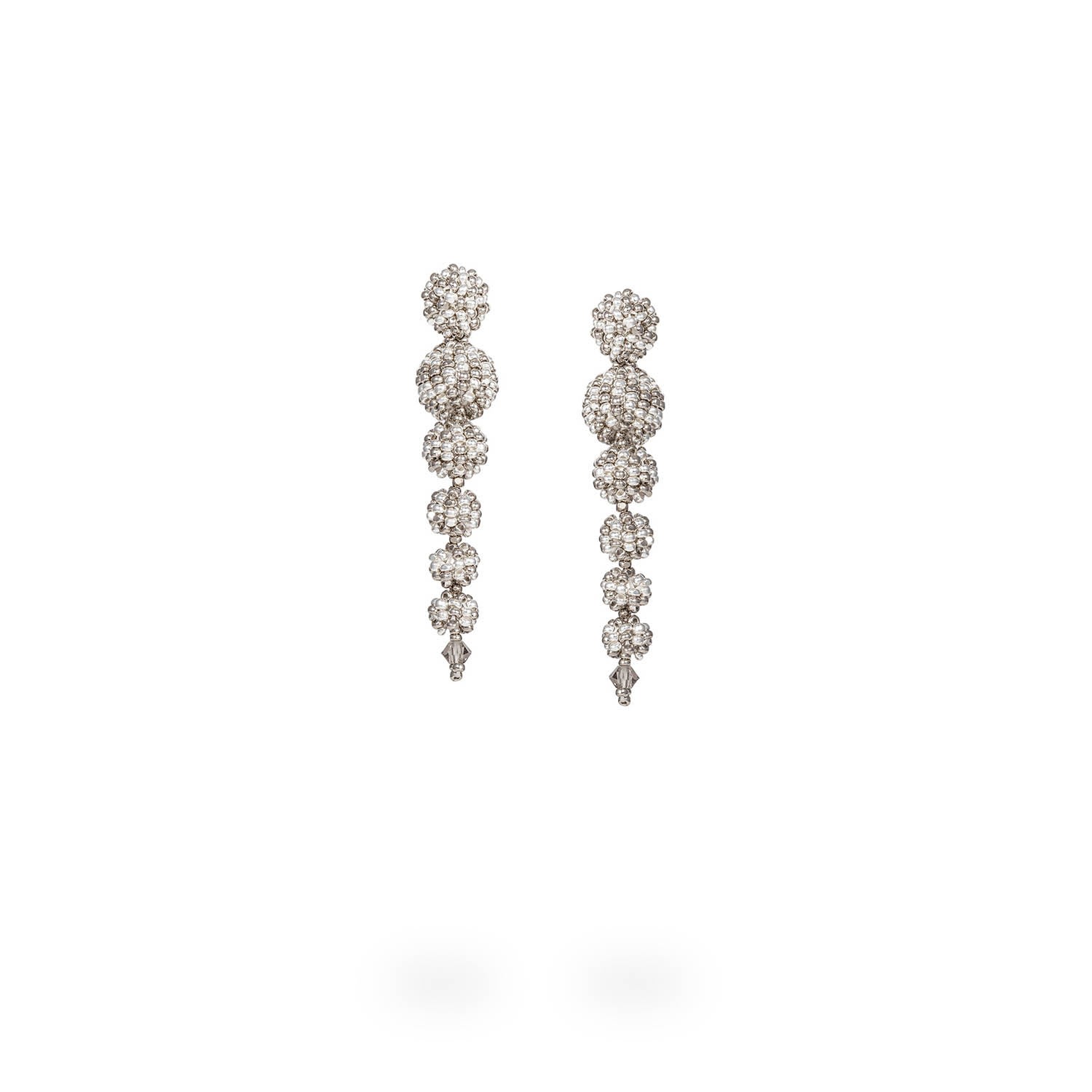 Women’s Mini Rattlesnake Earrings - Silver, Platinum Kuu