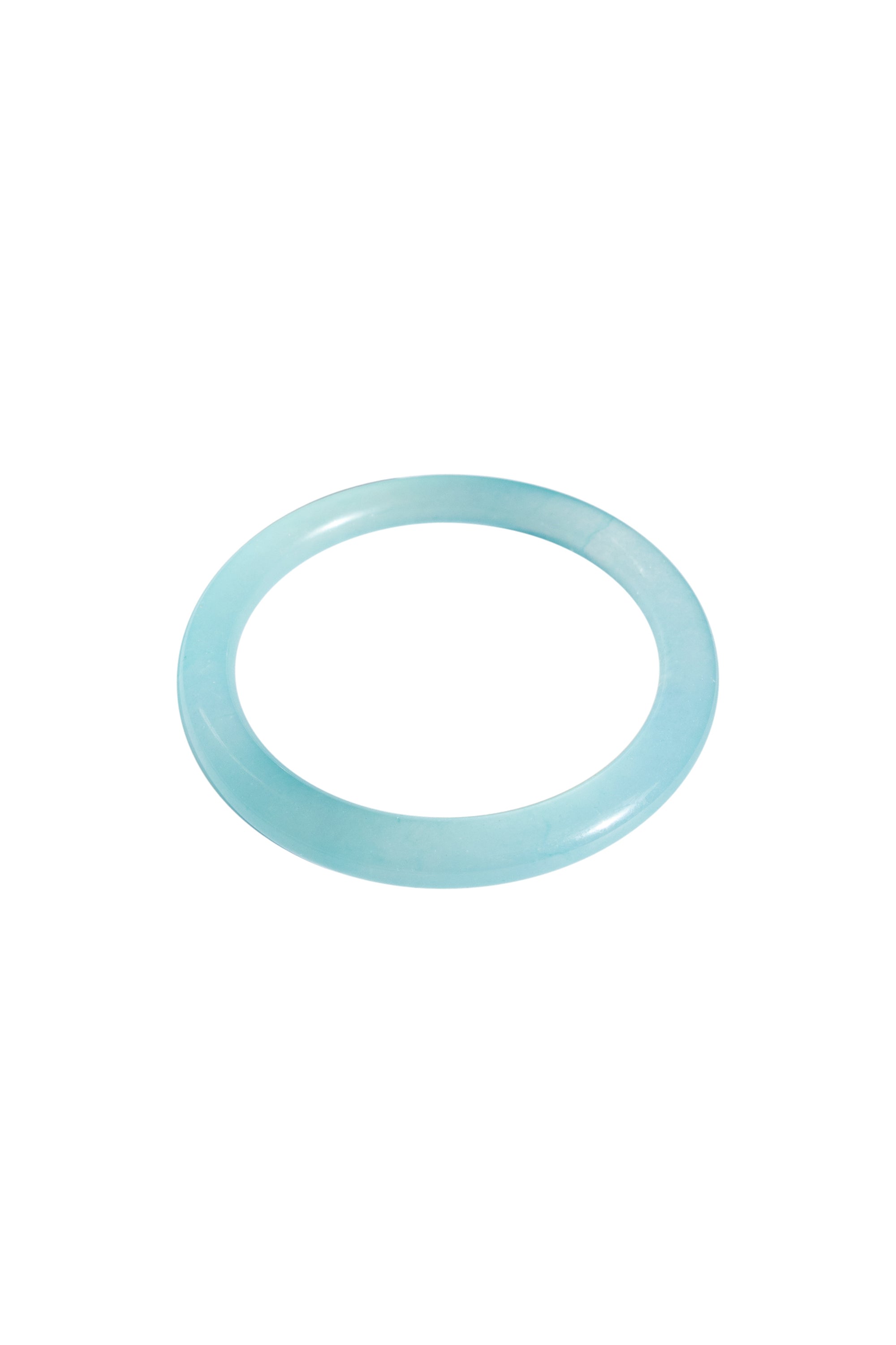 Women’s Pool Skinny Blue Round Jade Stone Bangle Seree