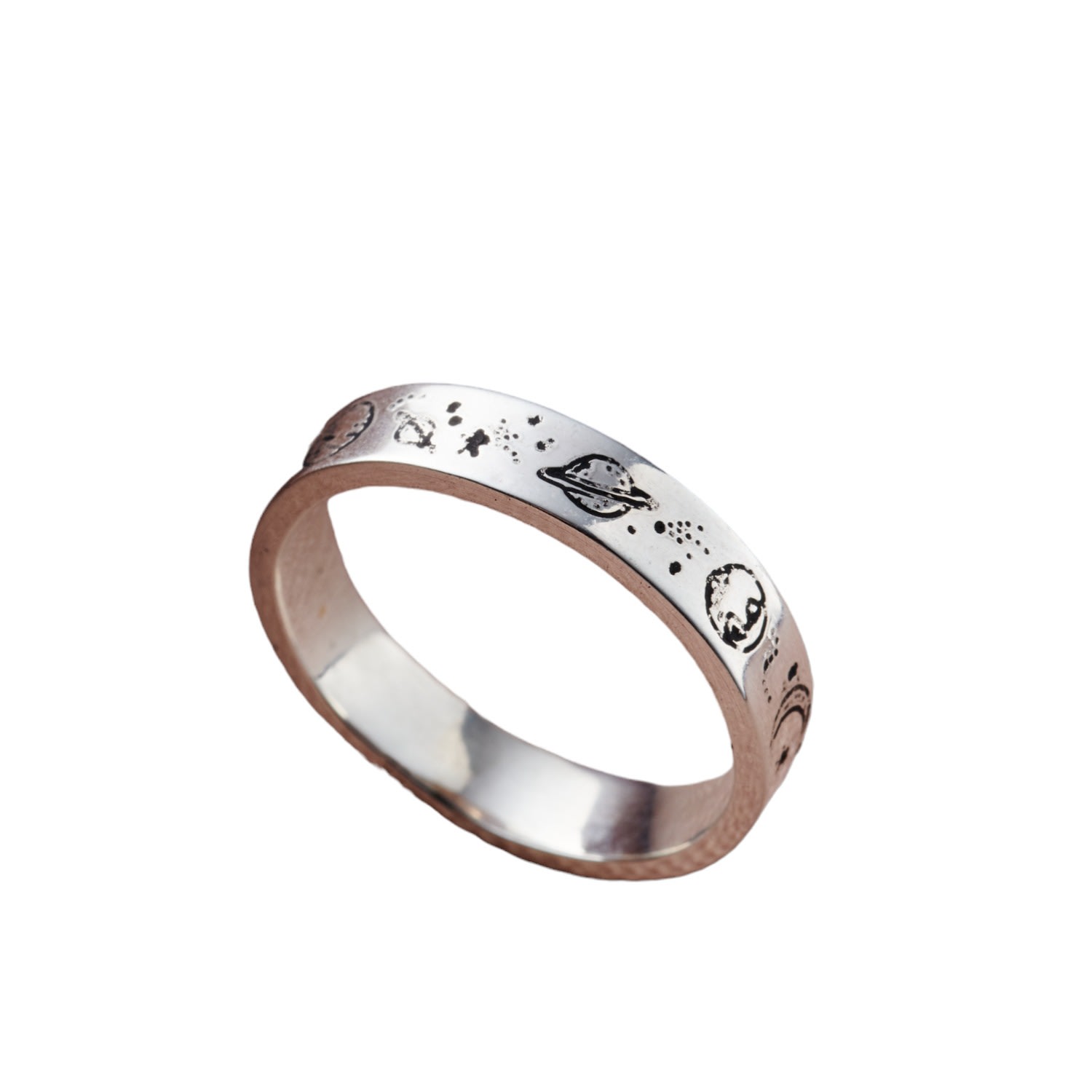 Women’s Sterling Silver Love The Earth Ring Posh Totty Designs