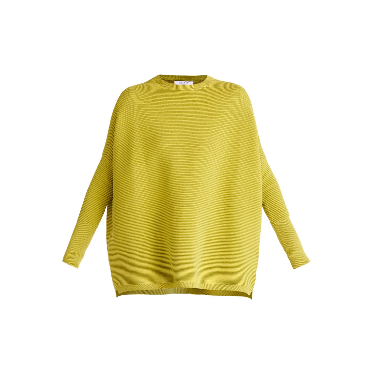 Women’s Paisie Ribbed Jumper In Lime Green S/M