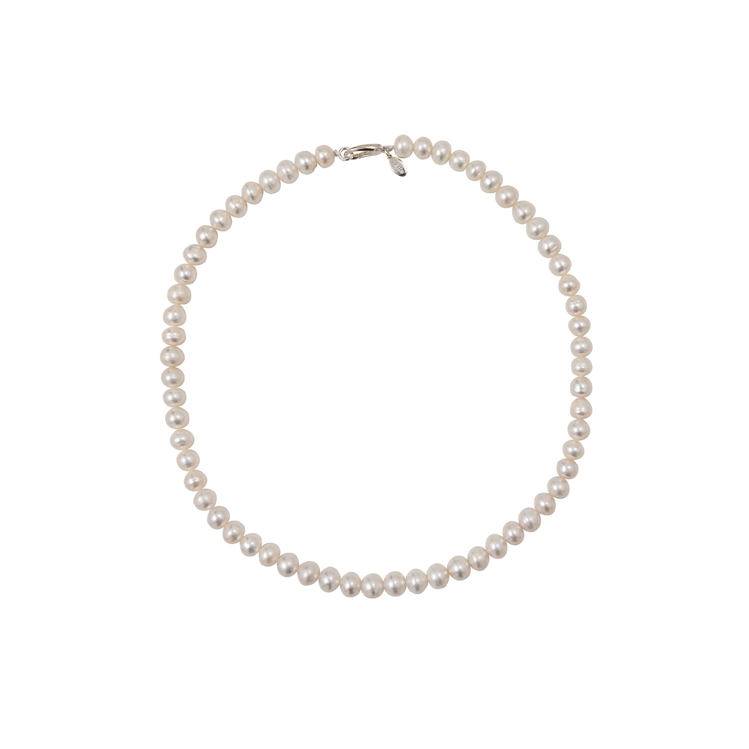 Women’s White 925 Silver Garni Pearl Necklace Verte