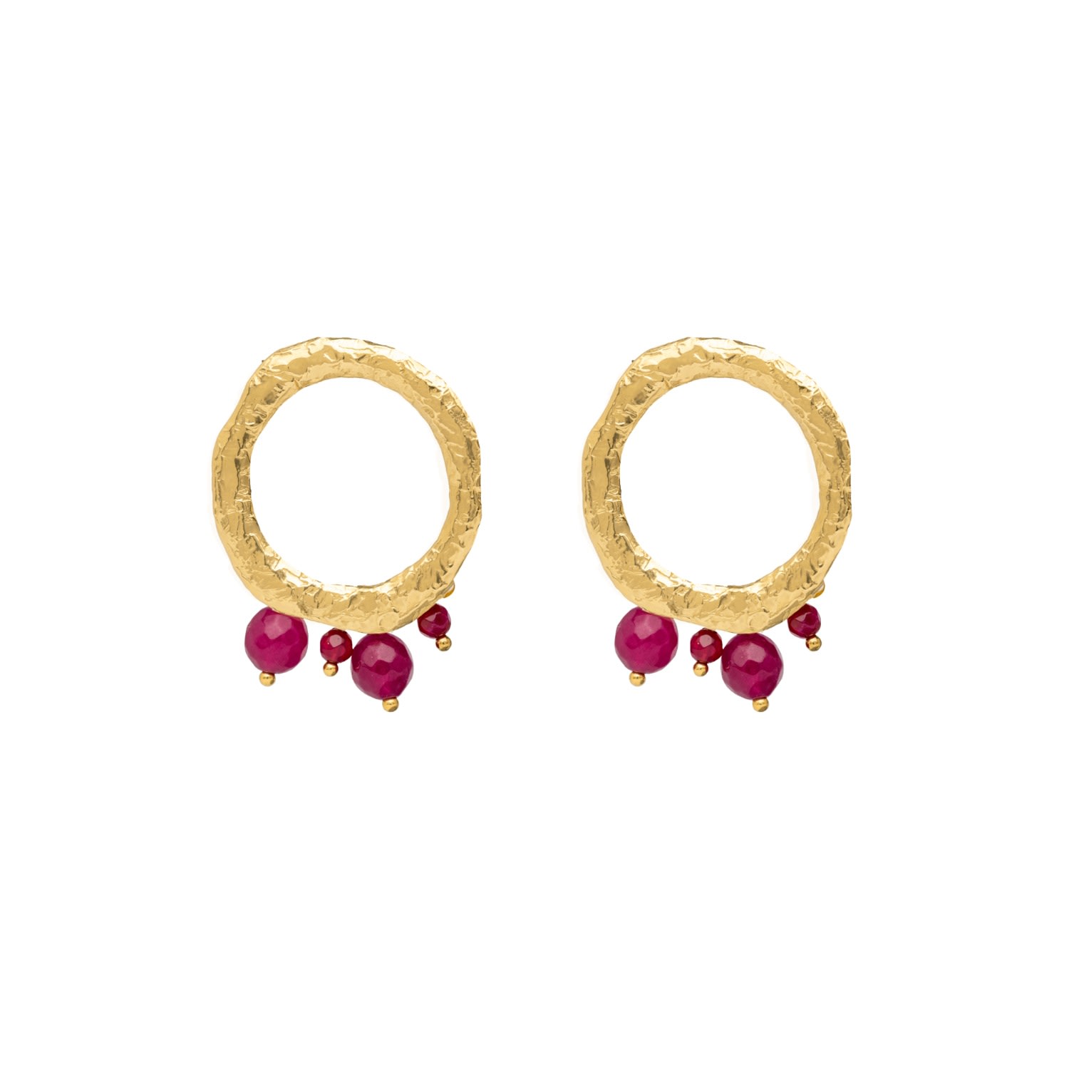 Women’s Pink / Purple / Gold Adara Fuchsia Earrings Lavani Jewels