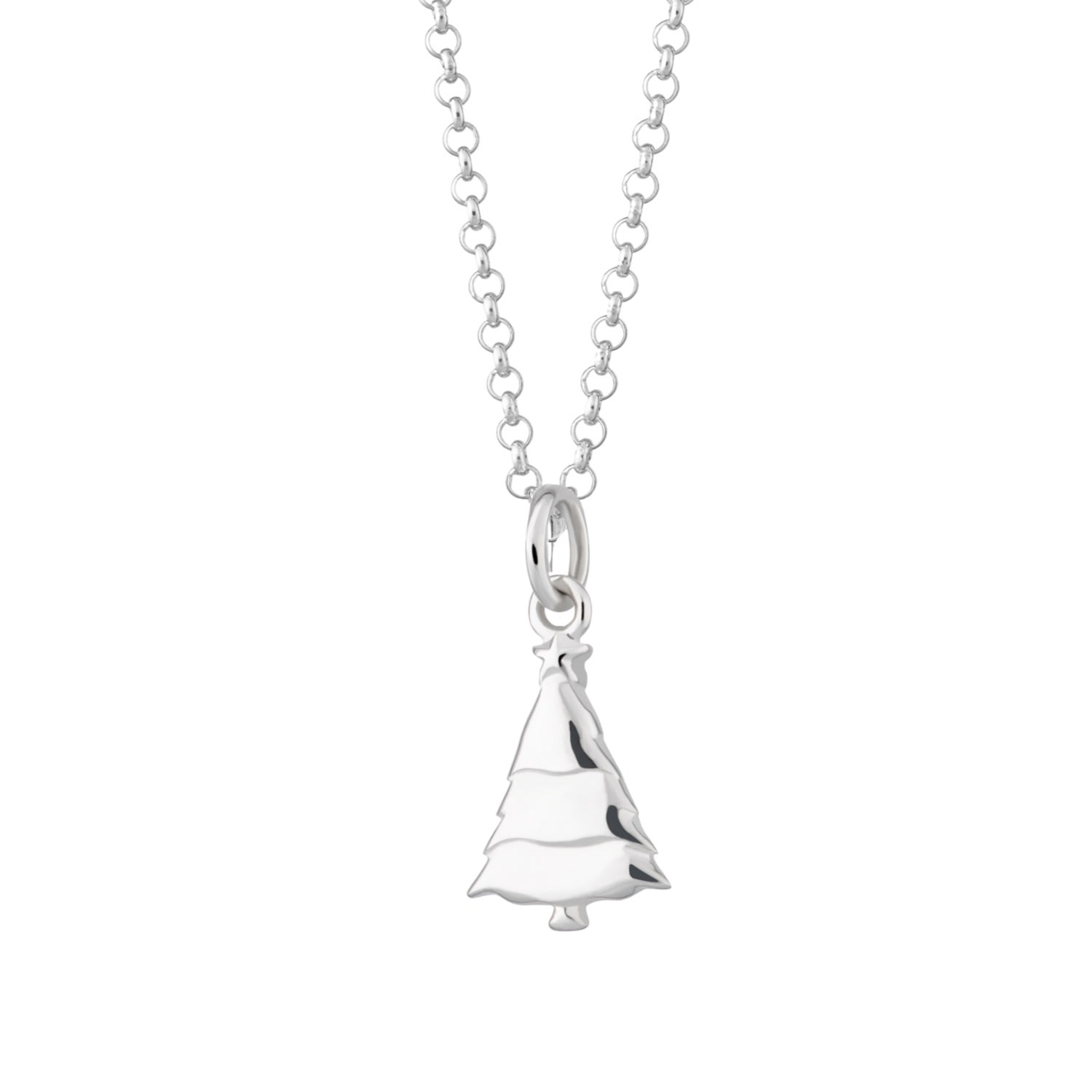 Women’s Sterling Silver Christmas Tree Necklace Lily Charmed