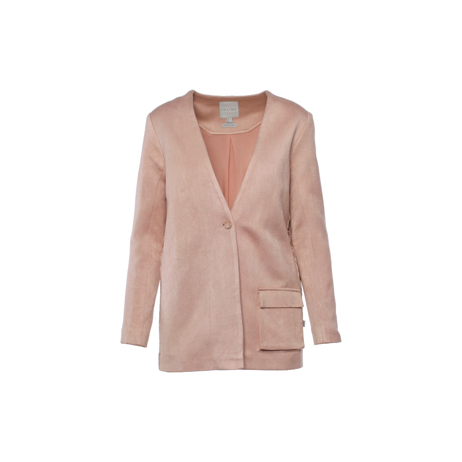 Women’s Pink / Purple The Elmas Satin Blazer In Pink Small Imaima