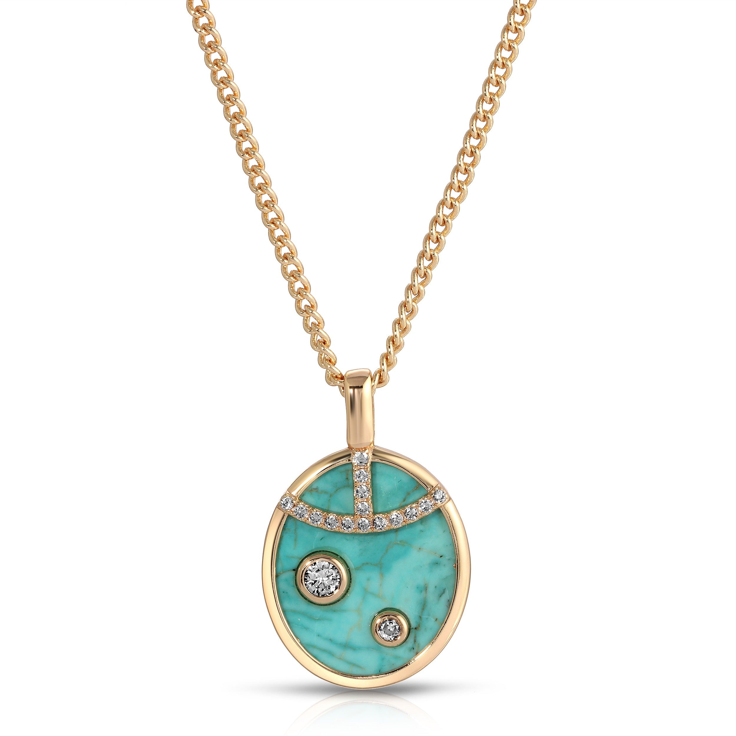 Women’s Blue Fortuna Pendant Necklace Turquoise Leeada Jewelry