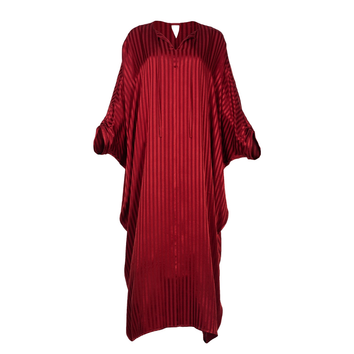 Women’s Red Silk Blend Kaftan Dress Alya L/Xl House of Azoiia