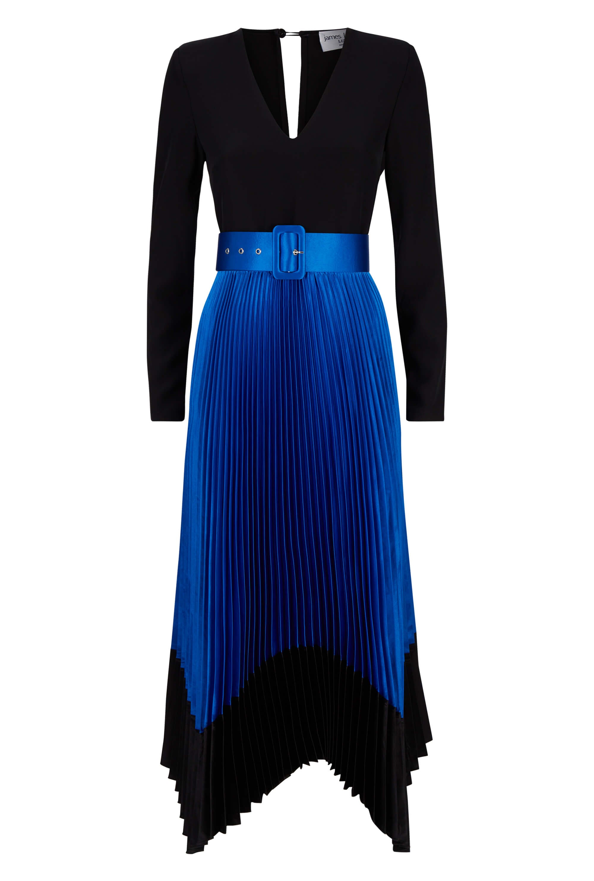 Women’s Blue Pleated Midi Dress Extra Small James Lakeland