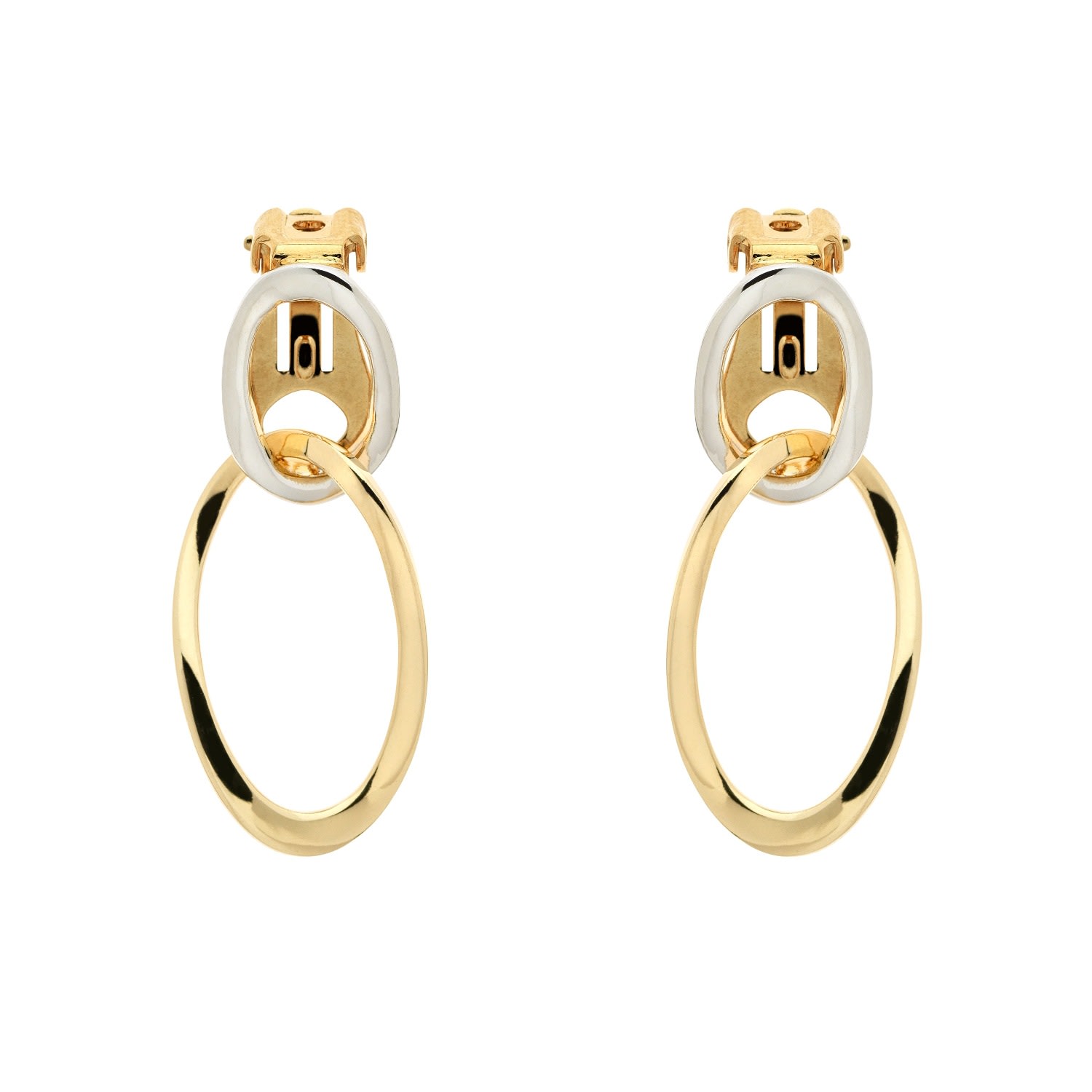 Women’s Gold / Silver Gold & Platinum Hoop Clip Earrings Emma Holland Jewellery