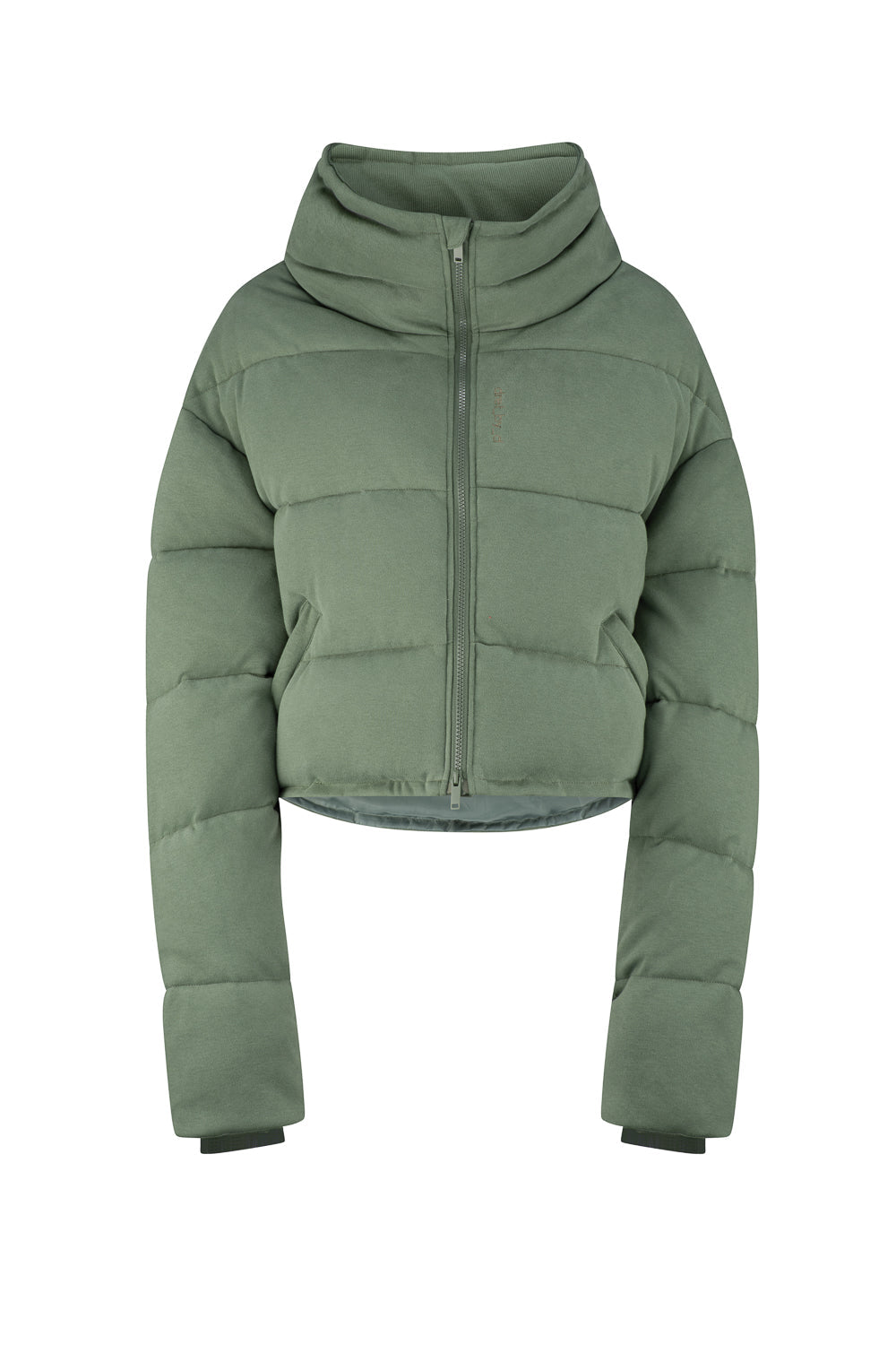 Women’s Nova Cropped Puffer Jacket - Ivy Green Medium Dref by D