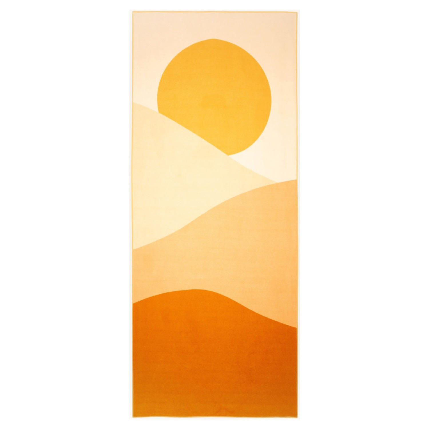 Yellow / Orange Sunset Blvd Microfiber Beach, Yoga, Everything Towel - Yellow & Orange Pluffy