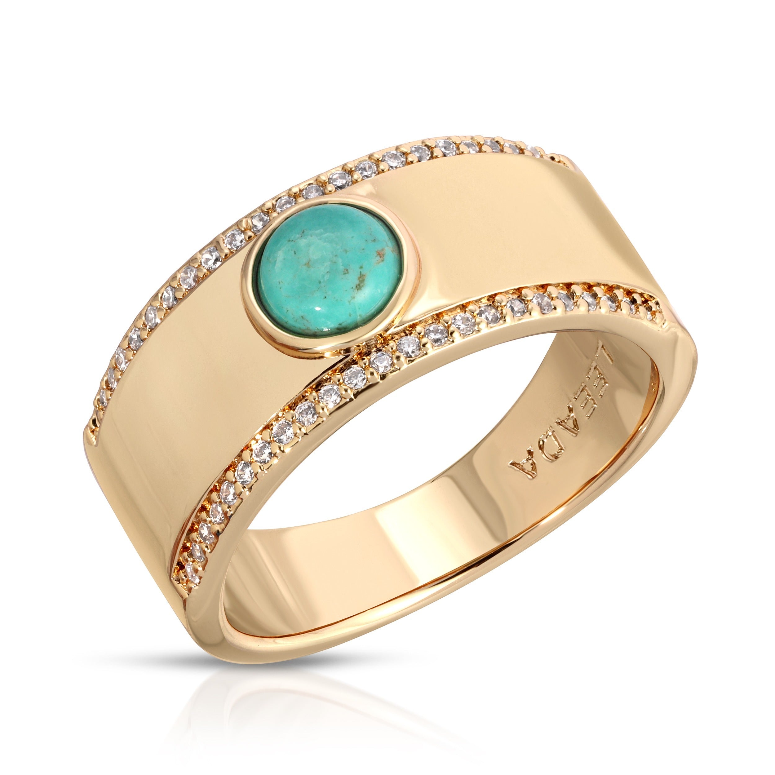 Women’s Blue Fortuna Cigar Ring Turquoise Leeada Jewelry