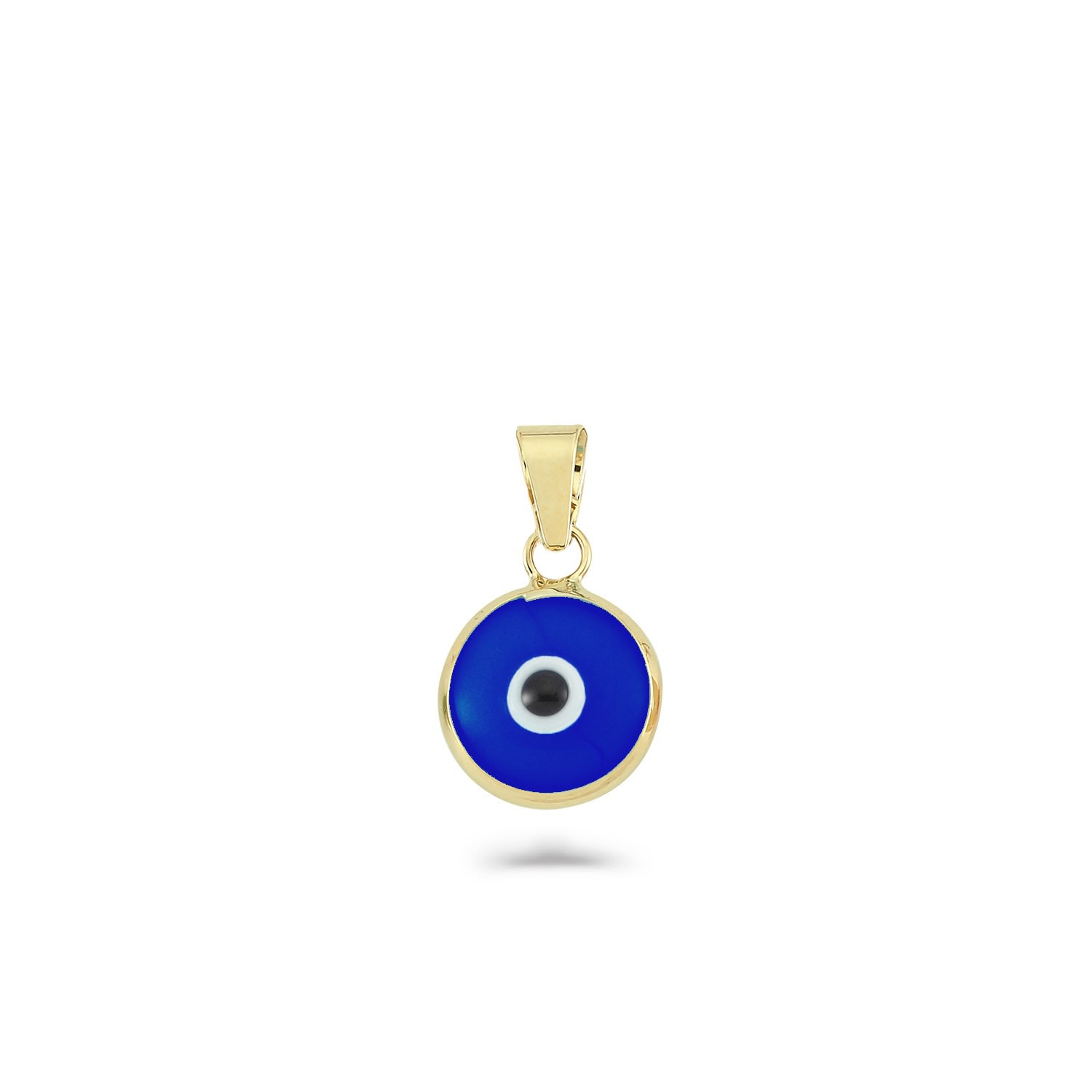 Women’s Navy Blue Evil Eye Pendant, Solid Gold Evil Eye Pendant Jewelsty Fine Jewelry