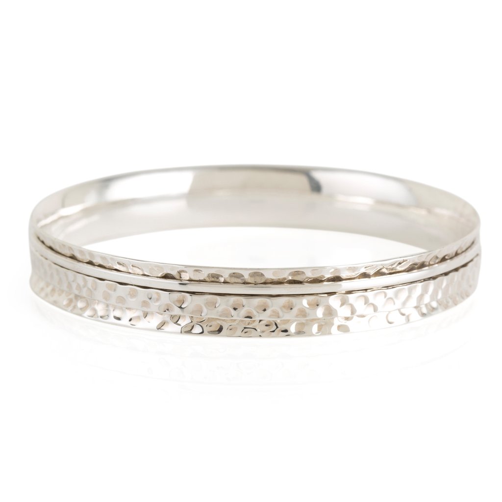 Women’s Karma Abundance Silver Spinning Bangle Charlotte’s Web Jewellery