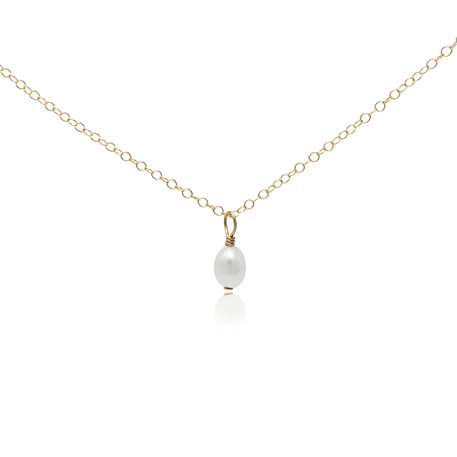 Women’s Mini Florence Small Pearl Pendant Gold Filled Necklace Kiri & Belle