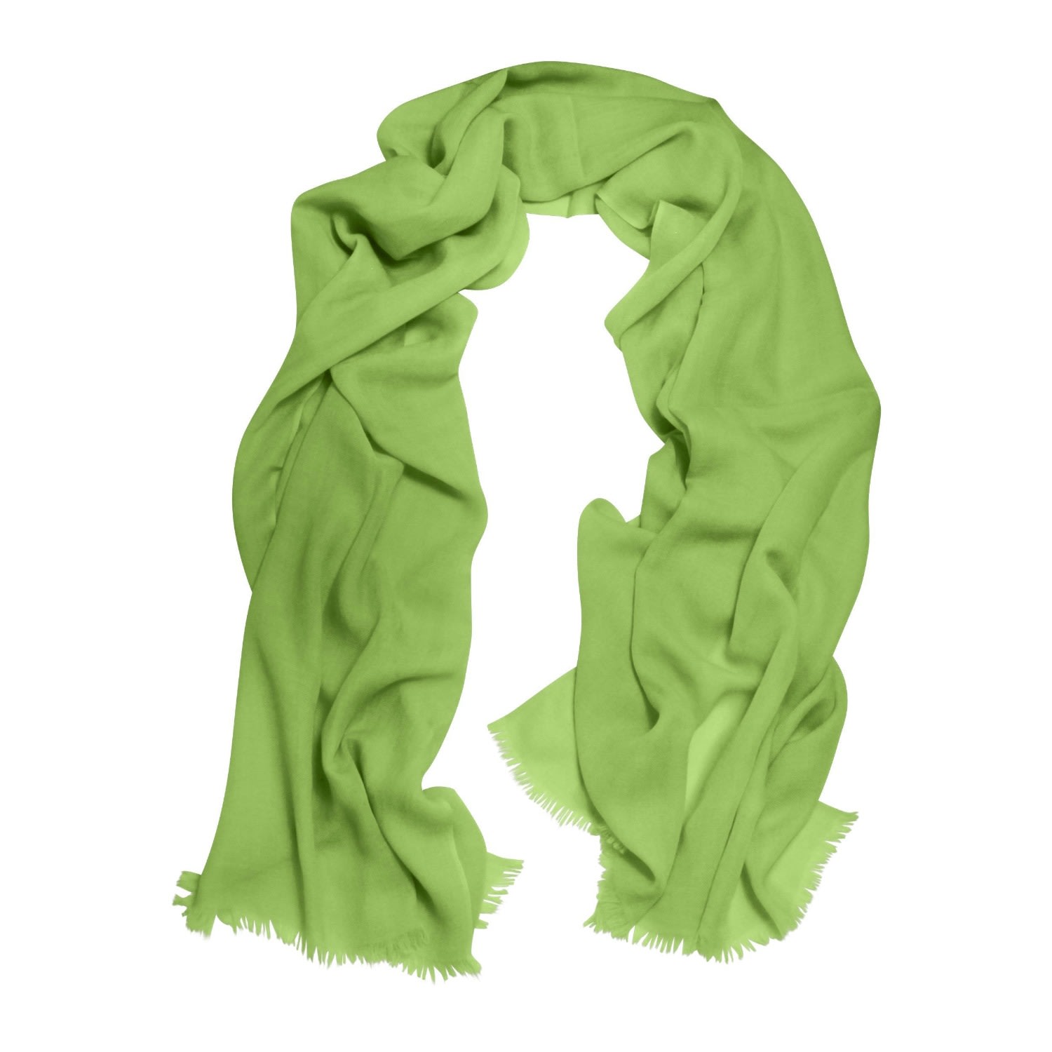 Women’s Green Cressida Pure Cashmere Pashmina - Apple Cornelia James