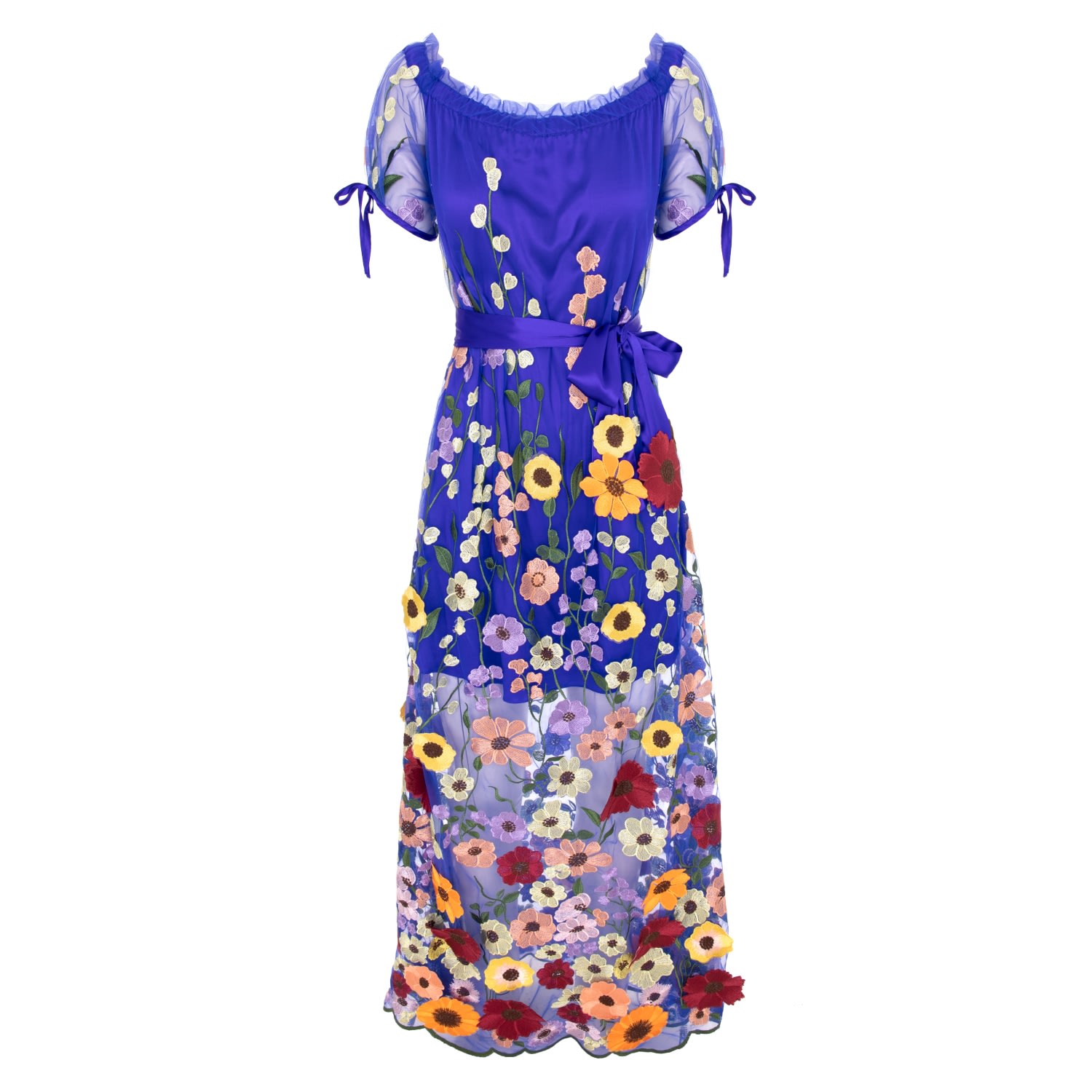 Women’s Maxi Cocktail Dress With Floral Lace Large Izabela Mandoiu