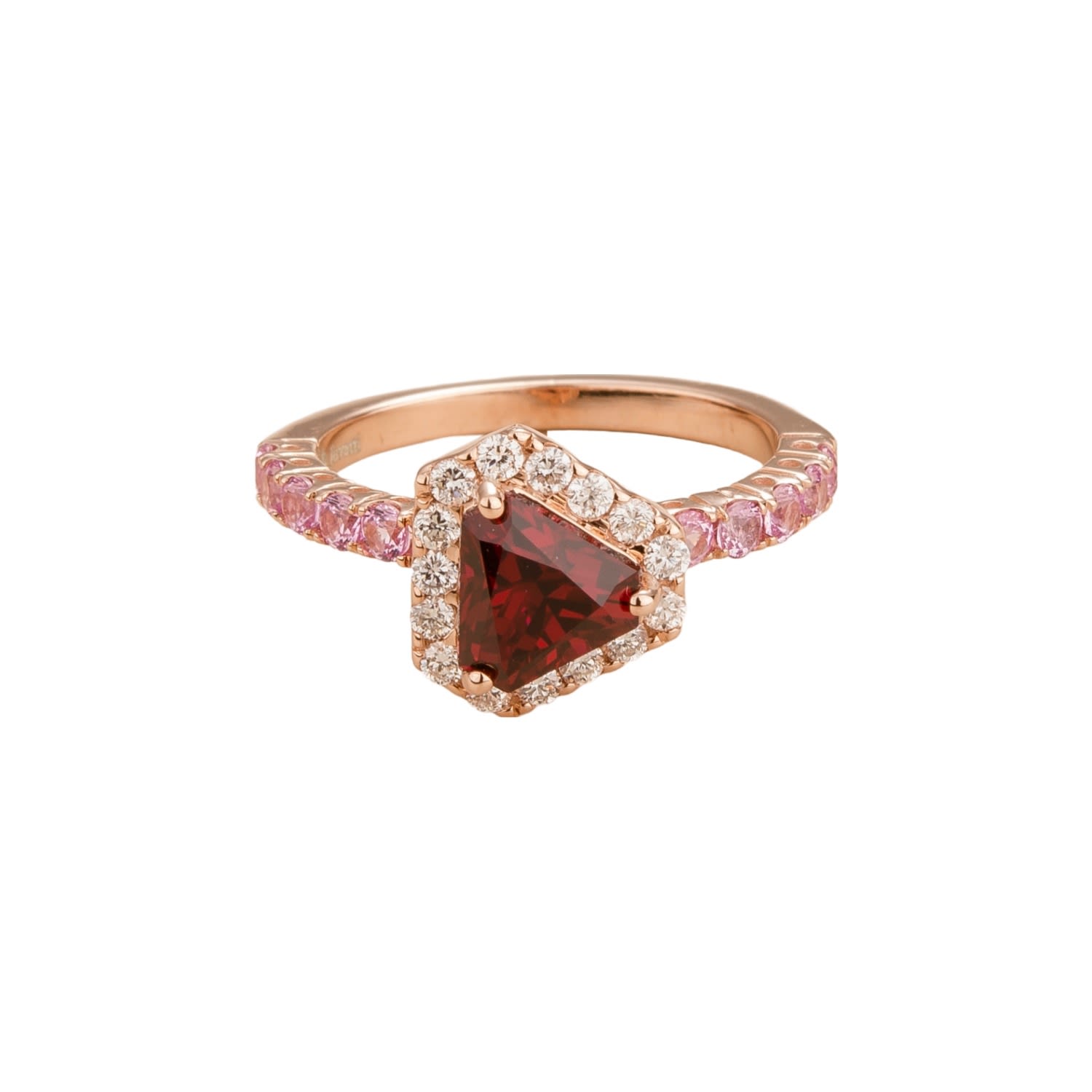 Women’s Rose Gold / Pink / Purple Diana Rose Gold Ring Ruby Diamonds & Pink Sapphires Juvetti