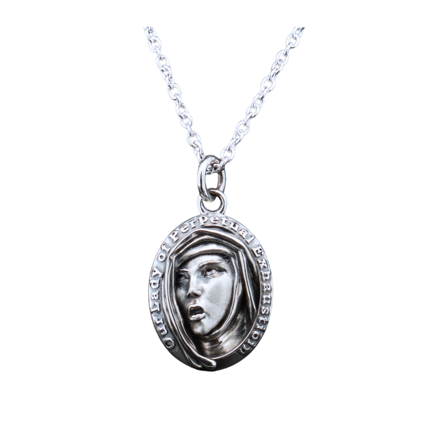 Silver Our Lady Of Perpetual Exhaustion Ilah Cibis Jewelry