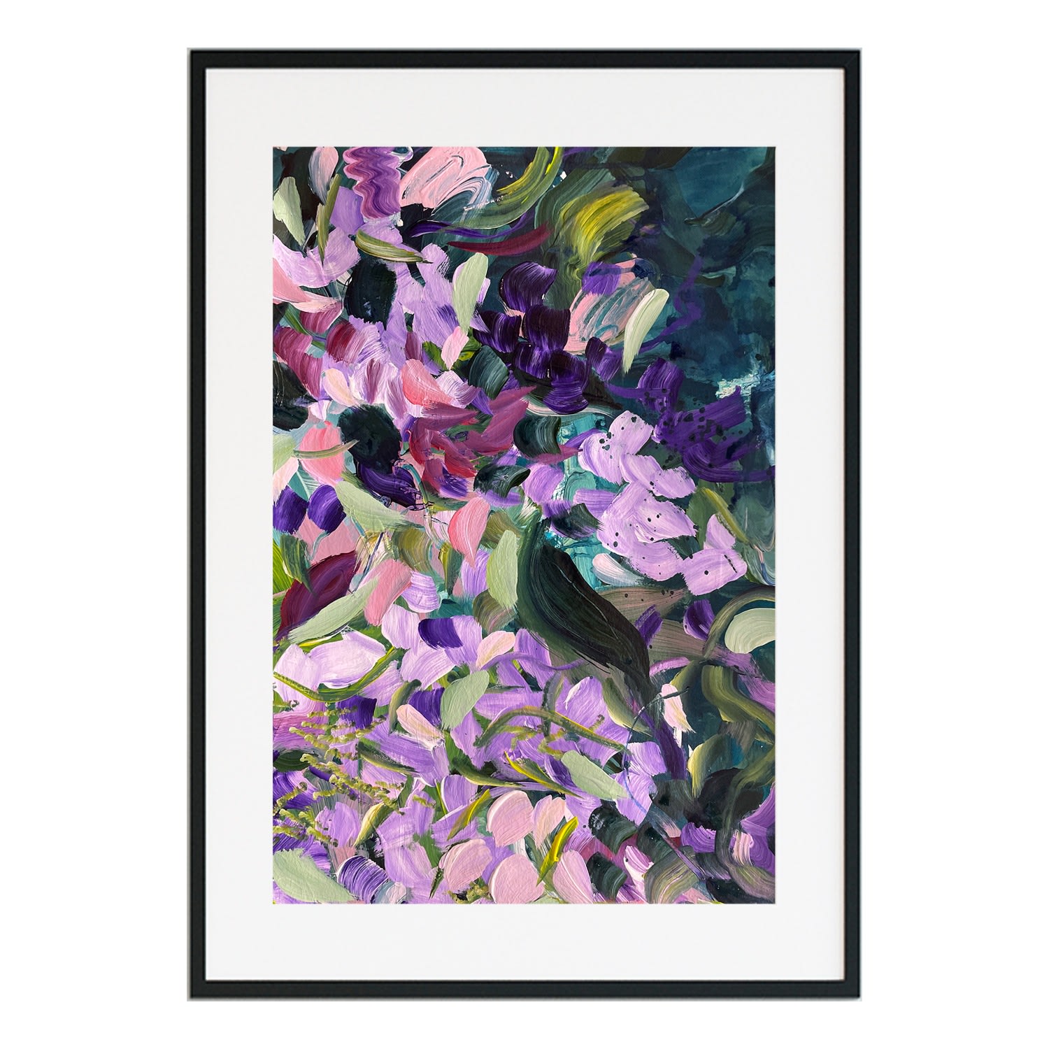 Pink / Purple Lavender Flutter - Abstract Floral Print Jessica Slack Studio