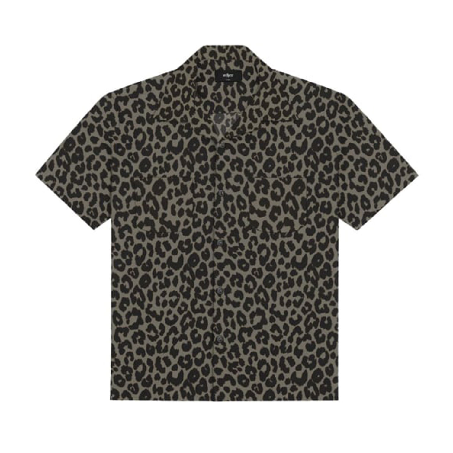 Men’s Black Cuban Shirt - Leopard Camo Extra Large OTHER UK