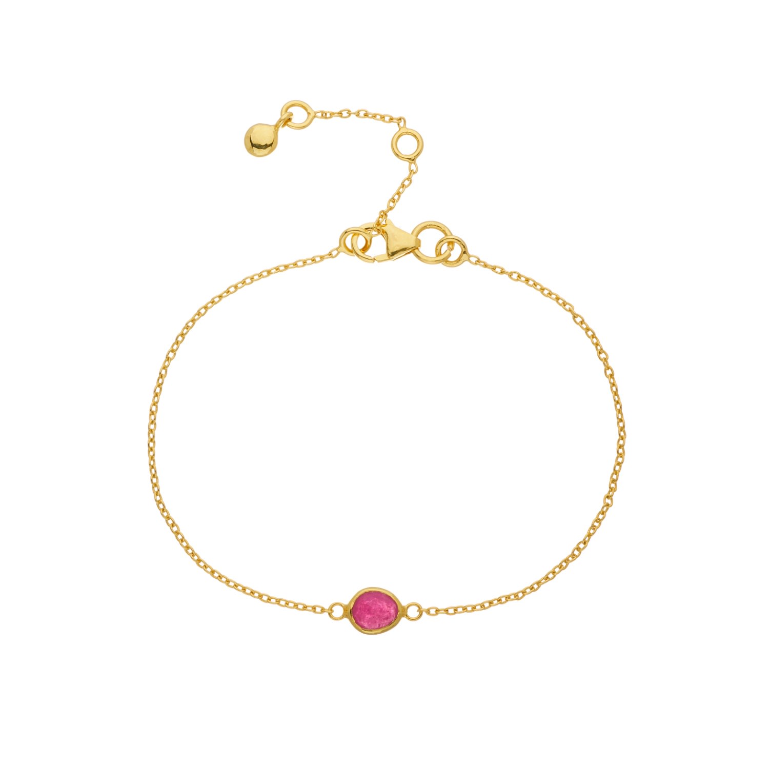 Women’s Red Hampton Ruby & Gold Vermeil Bracelet Auree Jewellery