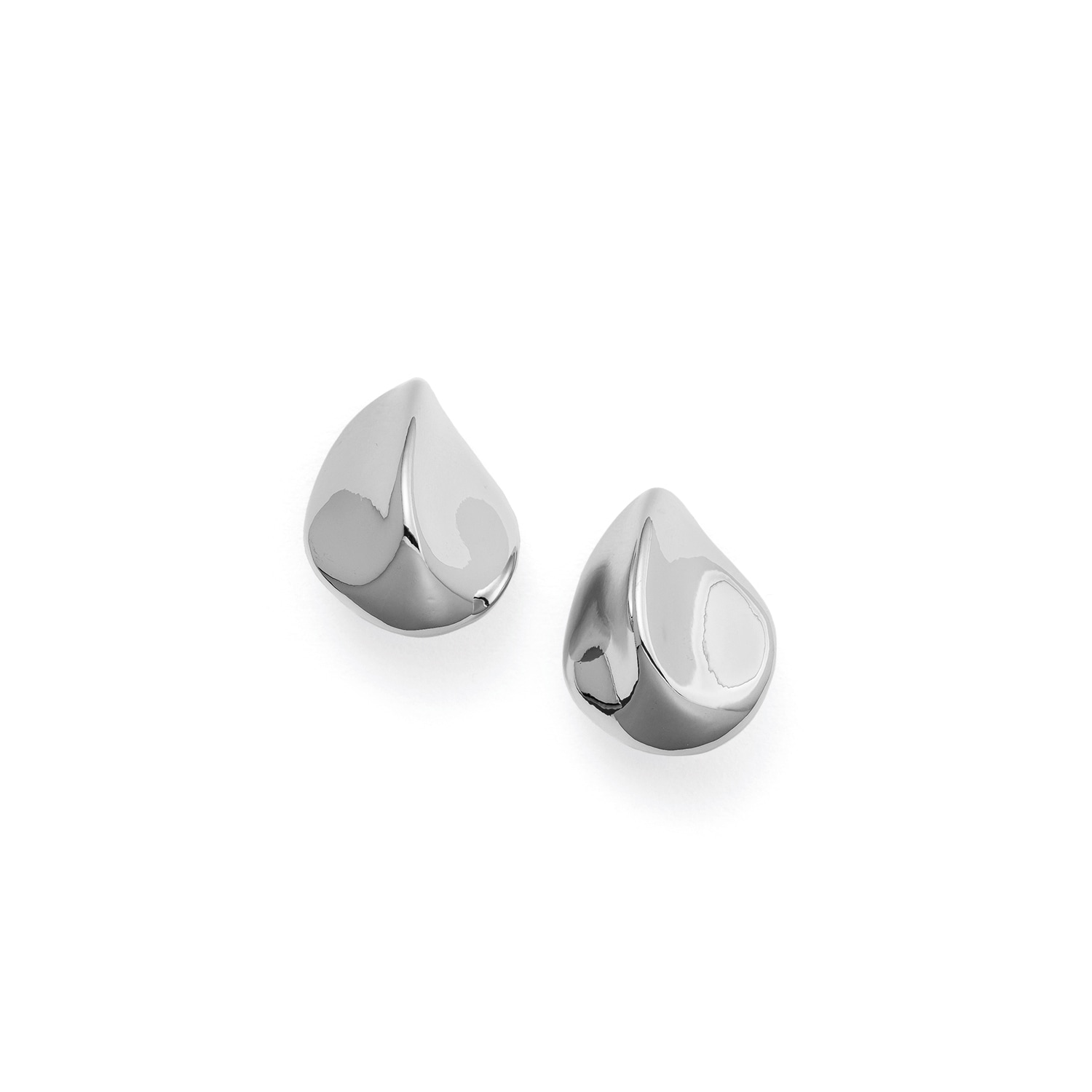 Women’s Sculptural Drop Earrings Silver Shabella Nyc