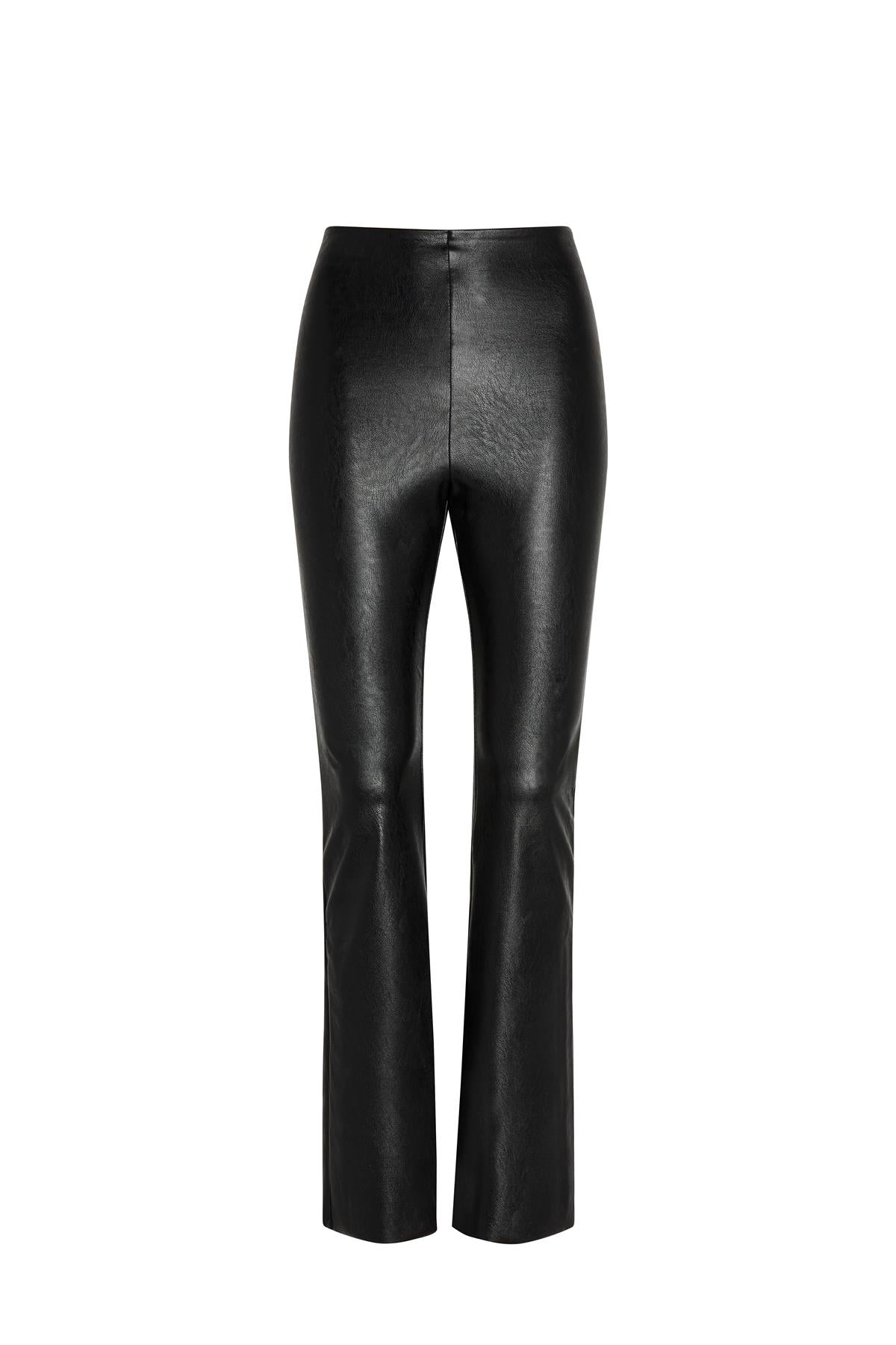 Women’s Commando Faux Leather Control Smoothing Flared Legging, Black L