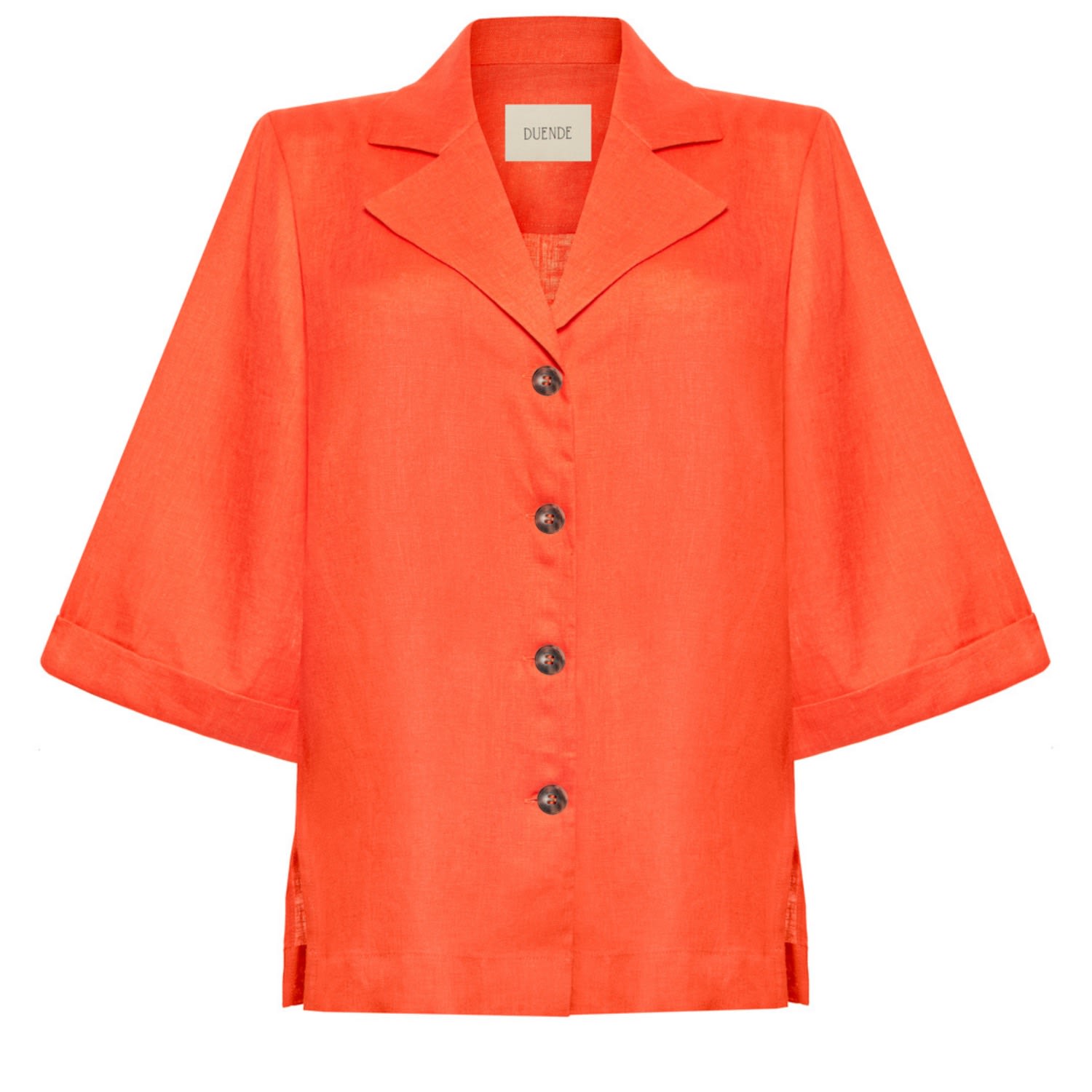 Women’s Yellow / Orange Leah Shirt Tangerine M/L Duende