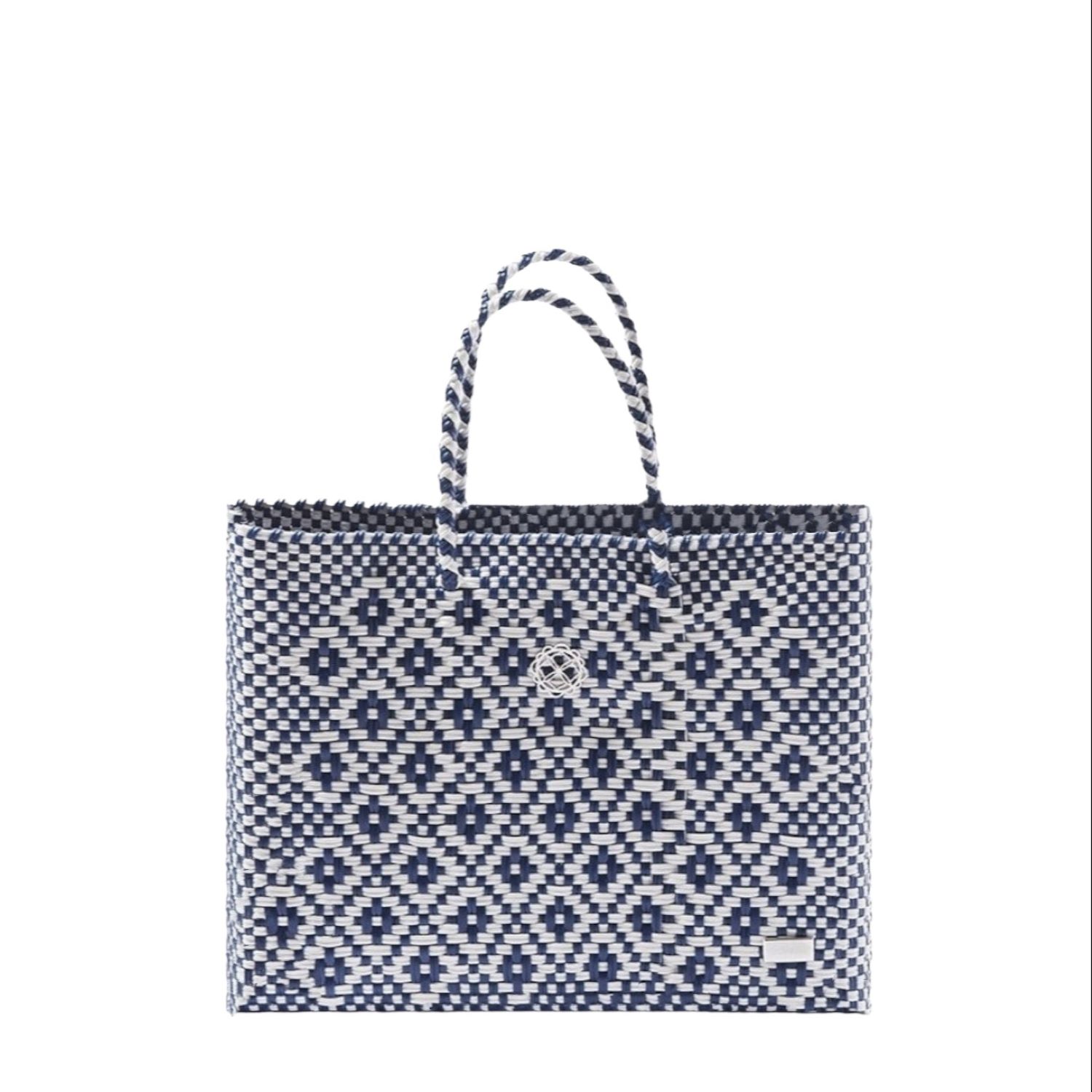 Women’s Blue / White Small Blue Aztec Tote Bag Lolas Bag