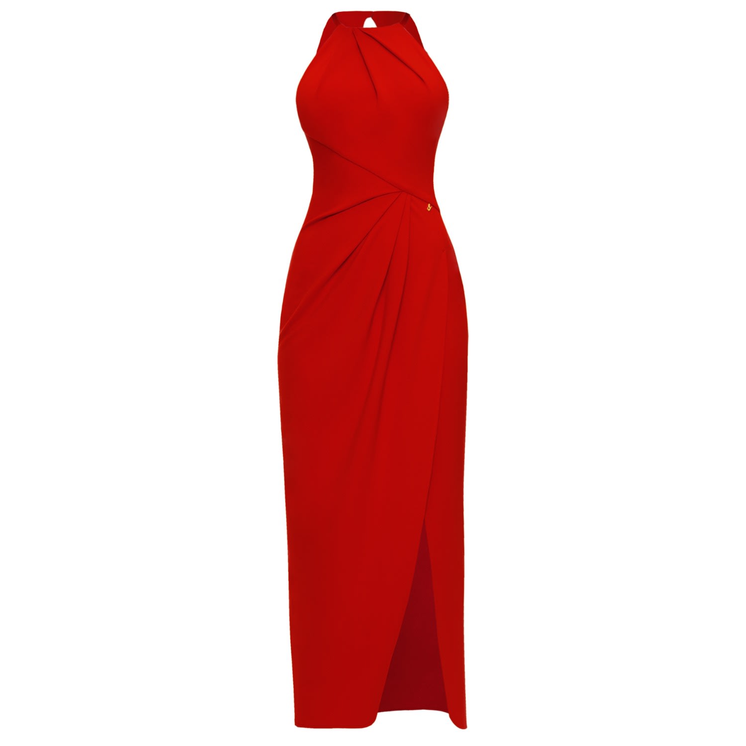 Women’s Draped Dress Sofia Red Large Angelika Jozefczyk