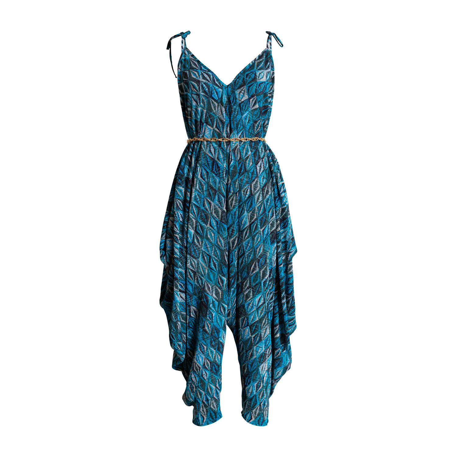 Women’s Blue Poiret Jumpsuit - Prismatic M/L Byvinnik