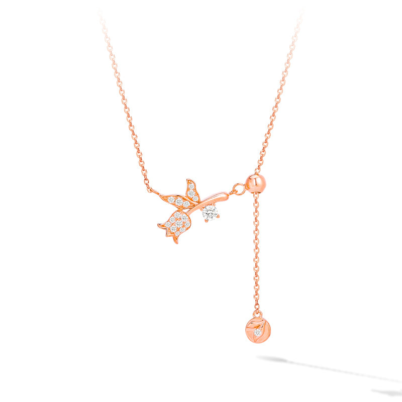 Women’s Lily Of The Valley Sterling Silver Necklace - Rose Gold Awnl